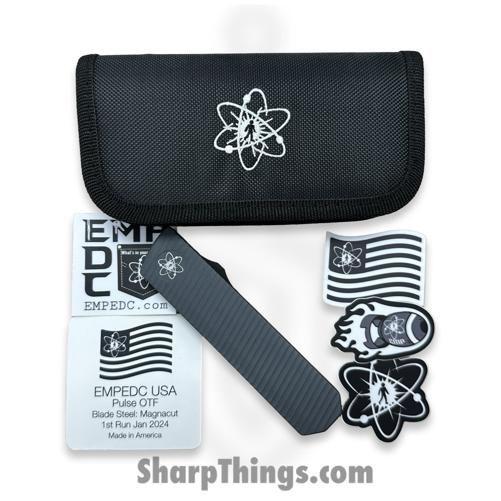 EMPEDC - PLSUSAGY01 - Pulse - OTF Auto - Magnacut Battle Worn Stonewash Tanto - 6061-T6 - Gray - Image 7