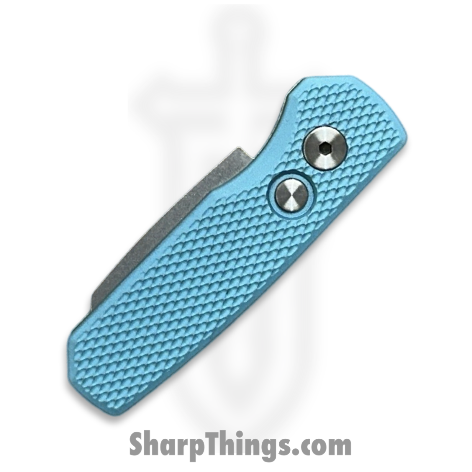 ProTech - R5405T-BLUE - Runt 5 - Automatic Knife - Stonewash Reverse Tanto Magnacut - 6061-T6 Aluminum - Blue - Image 4