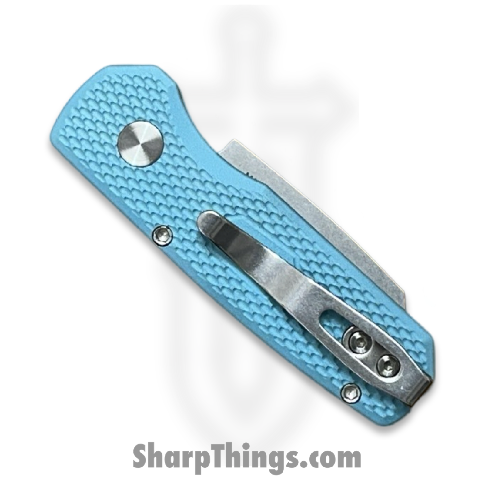 ProTech - R5405T-BLUE - Runt 5 - Automatic Knife - Stonewash Reverse Tanto Magnacut - 6061-T6 Aluminum - Blue - Image 3