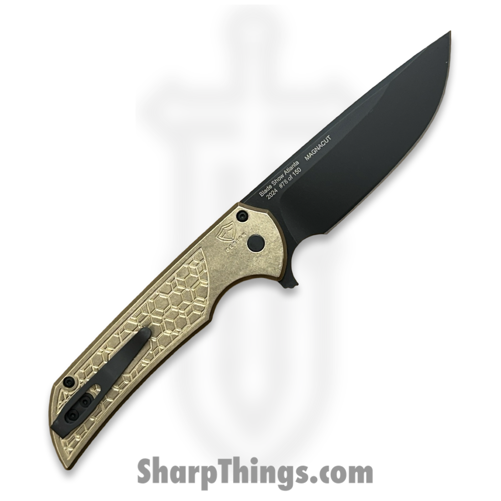ProTech - 2024BSATMO2 - Blade Show Mordax - Folding Knife - Magnacut DLC Drop Point - AluBronze Gridlock - Bronze - Image 2