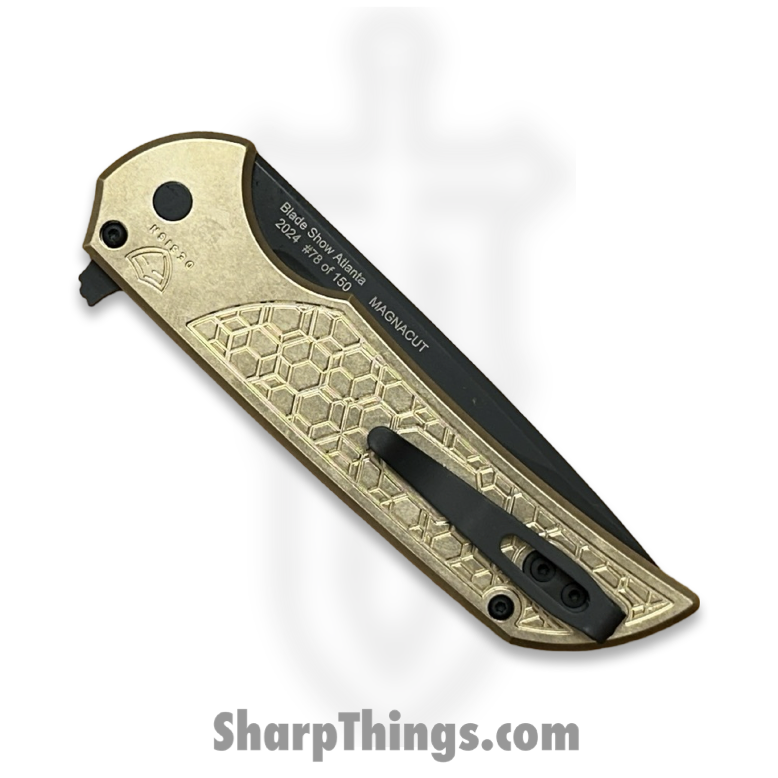 ProTech - 2024BSATMO2 - Blade Show Mordax - Folding Knife - Magnacut DLC Drop Point - AluBronze Gridlock - Bronze - Image 4