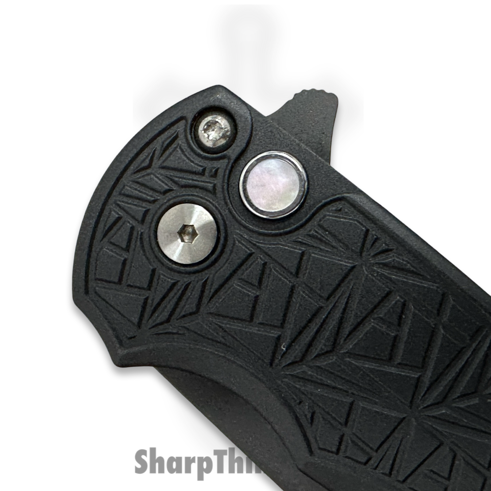 ProTech - 24BSAMB1999 - Malibu Nexus - Folding Knife - Magnacut DLC Wharncliffe - MOP Button Textured Aluminum - Since 1999 Black - Image 6