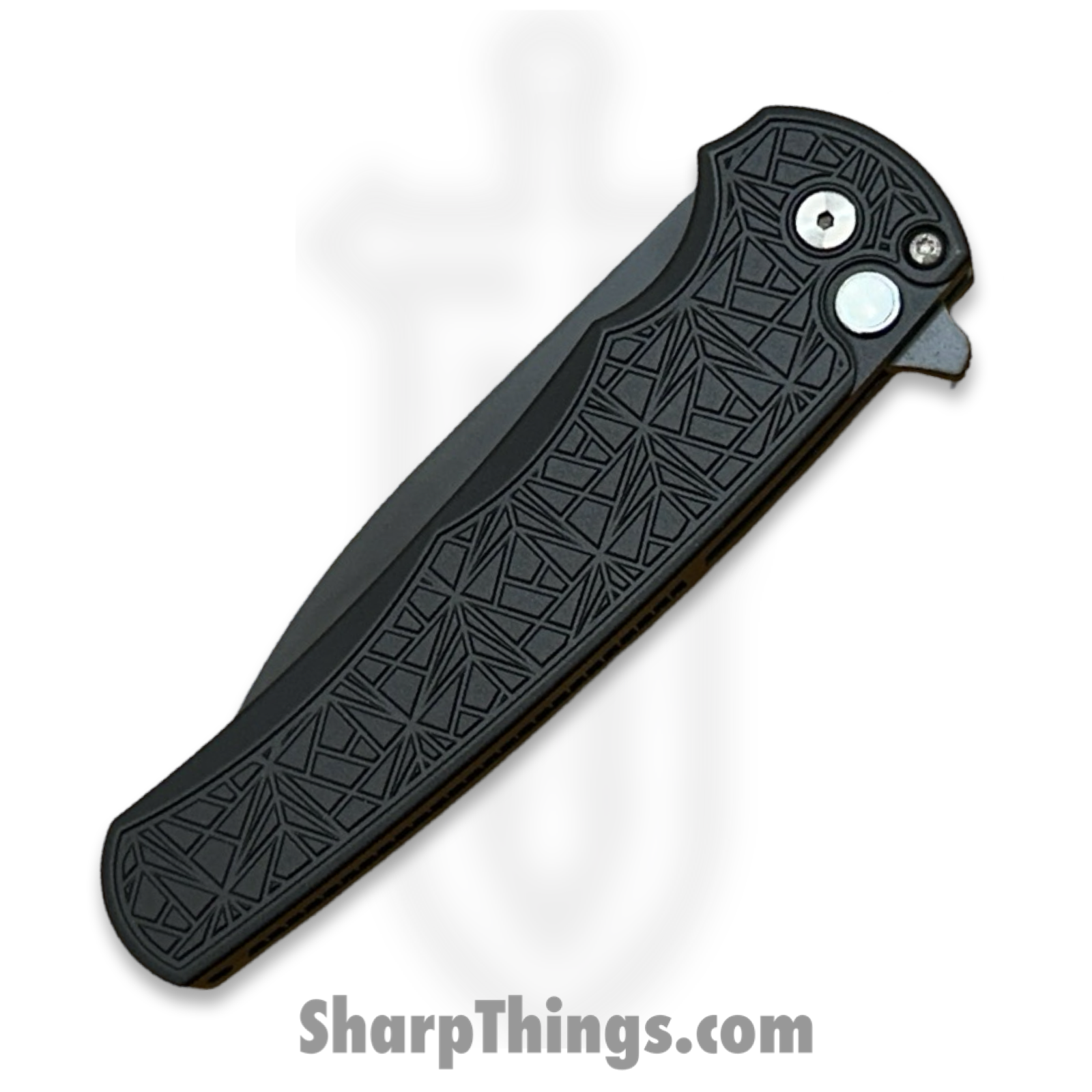 ProTech - 24BSAMB1999 - Malibu Nexus - Folding Knife - Magnacut DLC Wharncliffe - MOP Button Textured Aluminum - Since 1999 Black - Image 3