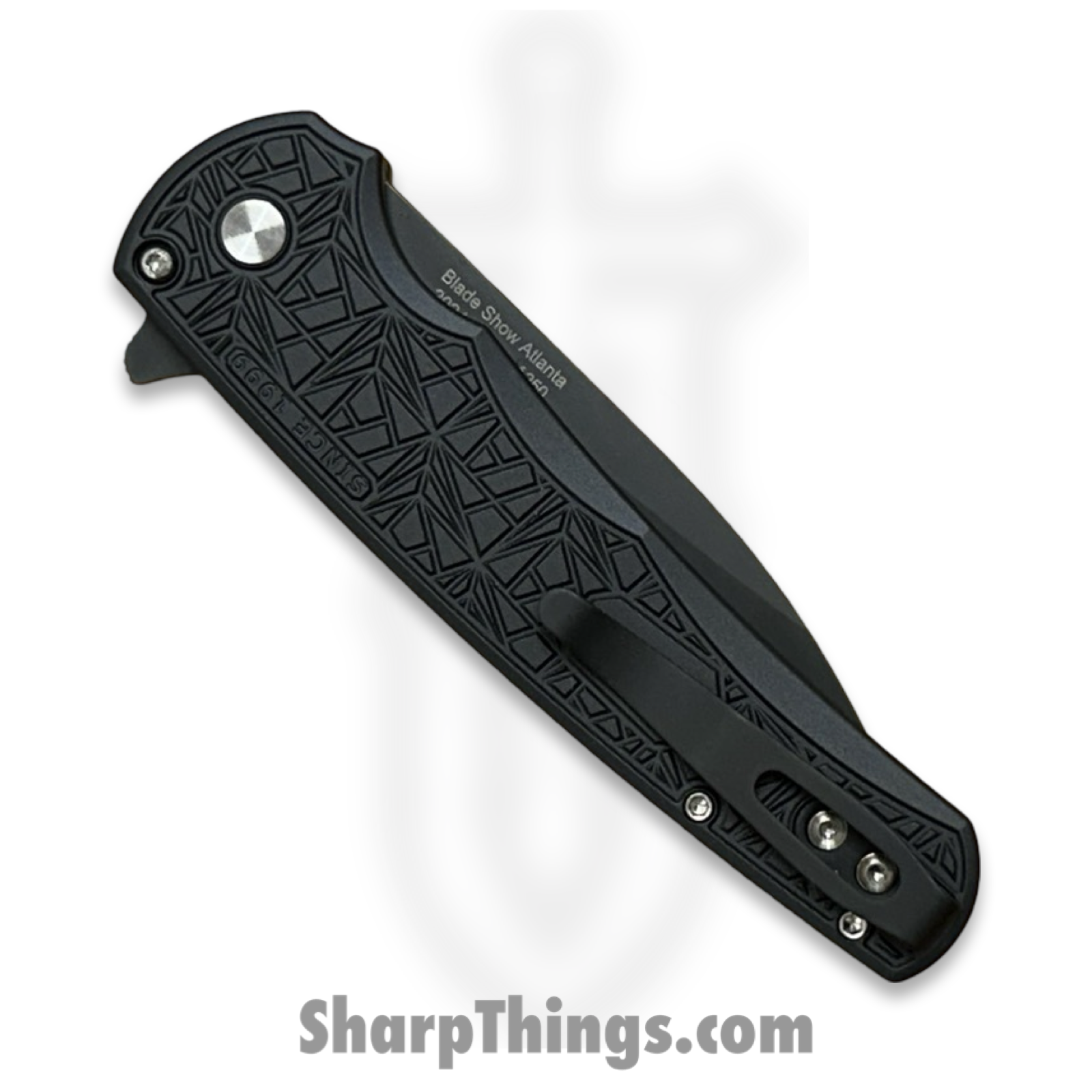 ProTech - 24BSAMB1999 - Malibu Nexus - Folding Knife - Magnacut DLC Wharncliffe - MOP Button Textured Aluminum - Since 1999 Black - Image 4