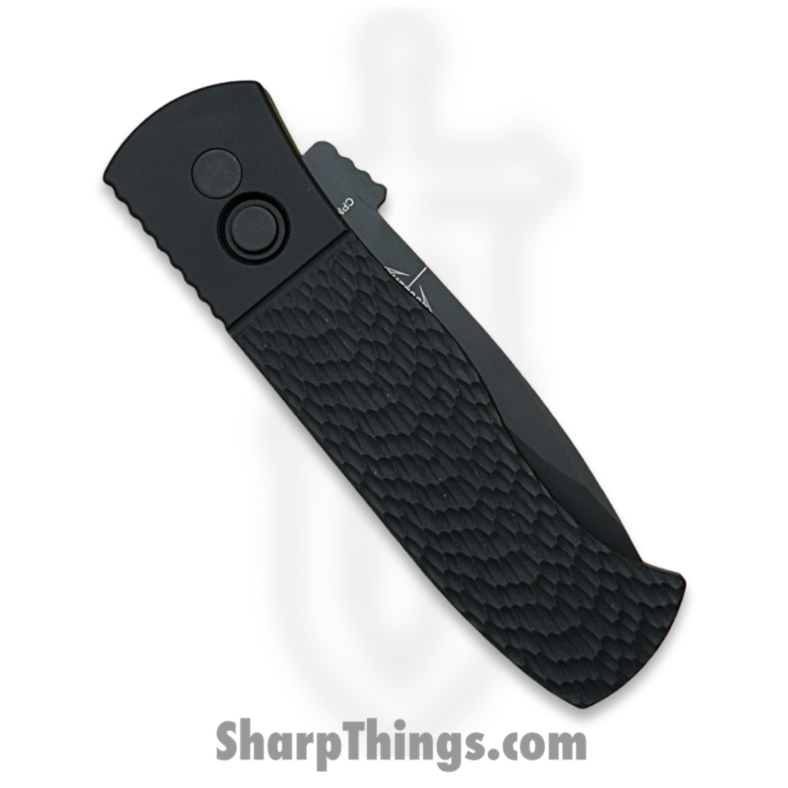 ProTech - 2024ATC7LH - Left Hand Emerson CQC7 - Automatic Knife - CPM-20CV DLC Spear Point - Jig Textured Aluminum - Black - Image 5