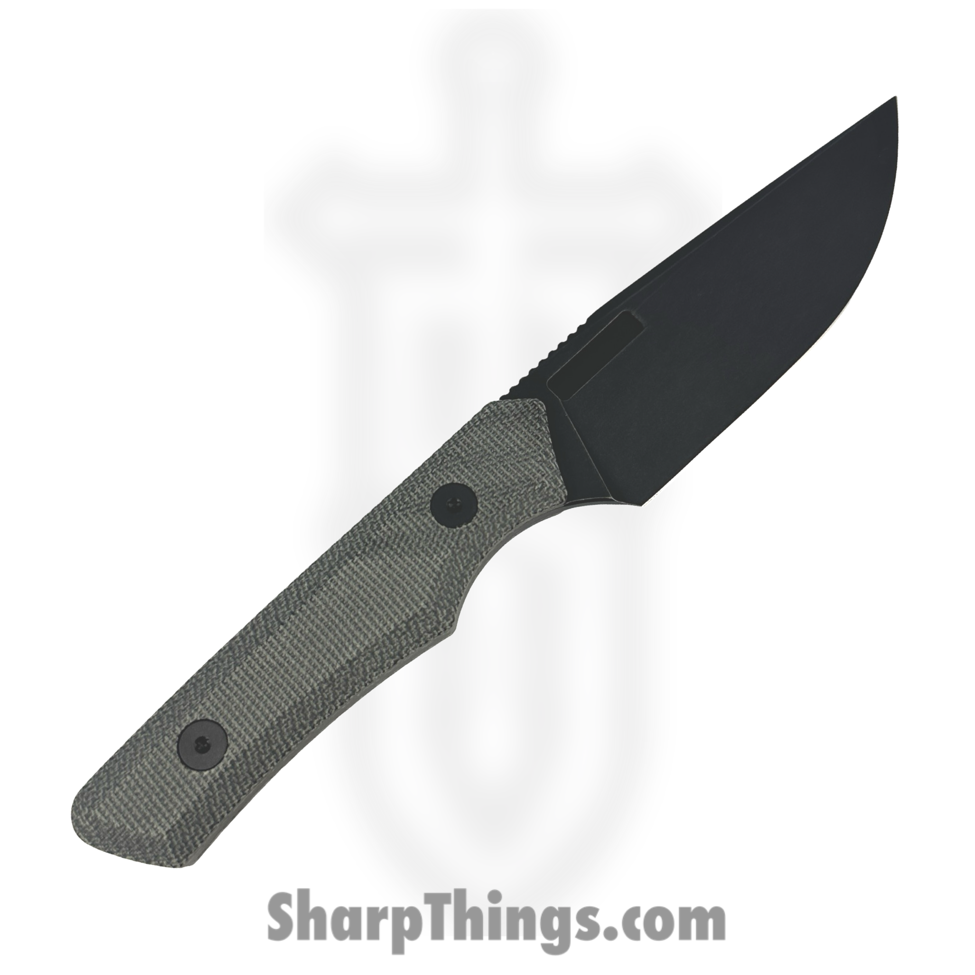 Vero Engineering - V-MY-BT-FBK-1449-S - Myelin - Fixed Blade Knife - Blackwash Drop Point M390 - Micarta - Black - Image 5