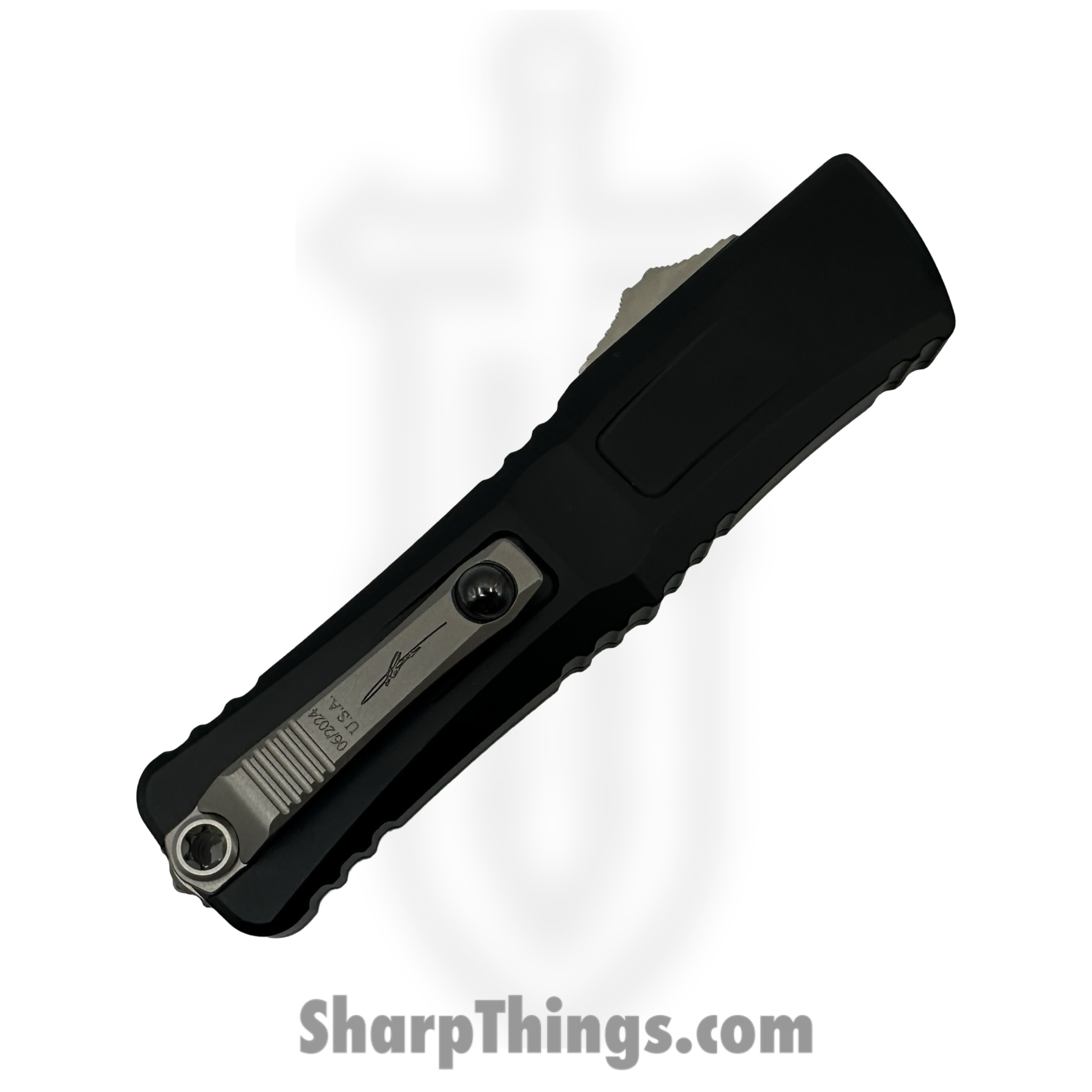 Microtech - 1217-10S - Combat Troodon Interceptor Gen III Sig Series - OTF Auto - M390MK Stonewash Standard - 6061-T6 - Black - Image 4