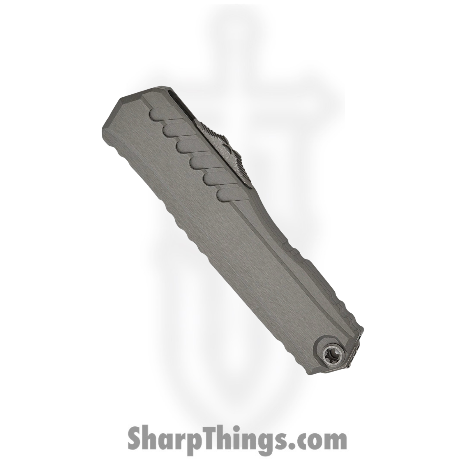 Microtech - 1241-10APNC - Cypher II - OTF Auto - M390MK Apocalyptic Reverse Tanto - 6061-T6 Aluminum - Natural - Image 3