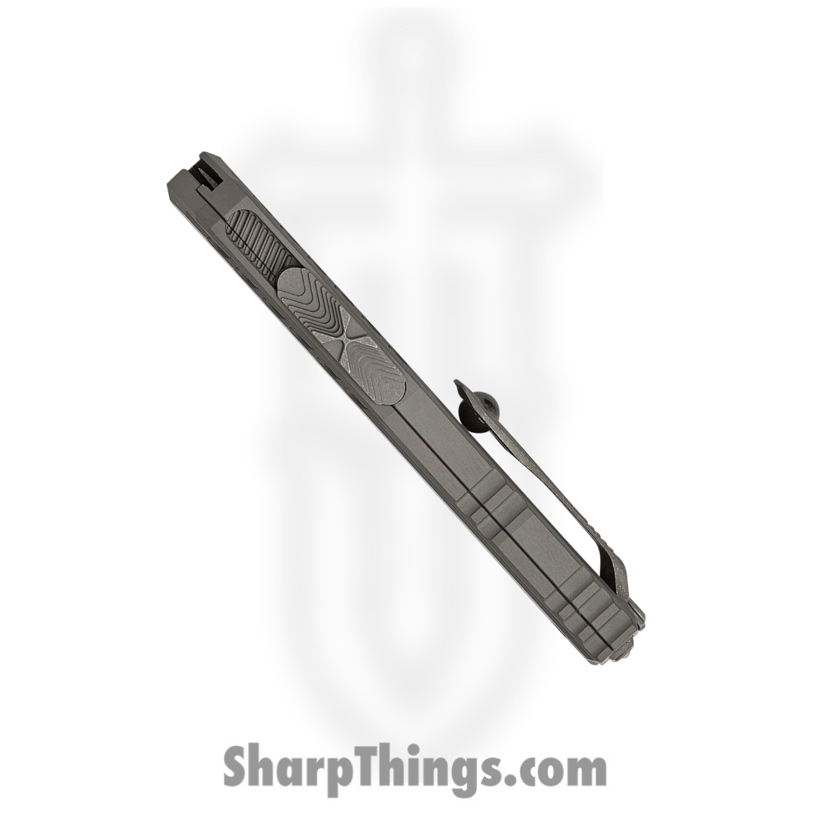 Microtech - 1241-10APNC - Cypher II - OTF Auto - M390MK Apocalyptic Reverse Tanto - 6061-T6 Aluminum - Natural - Image 5