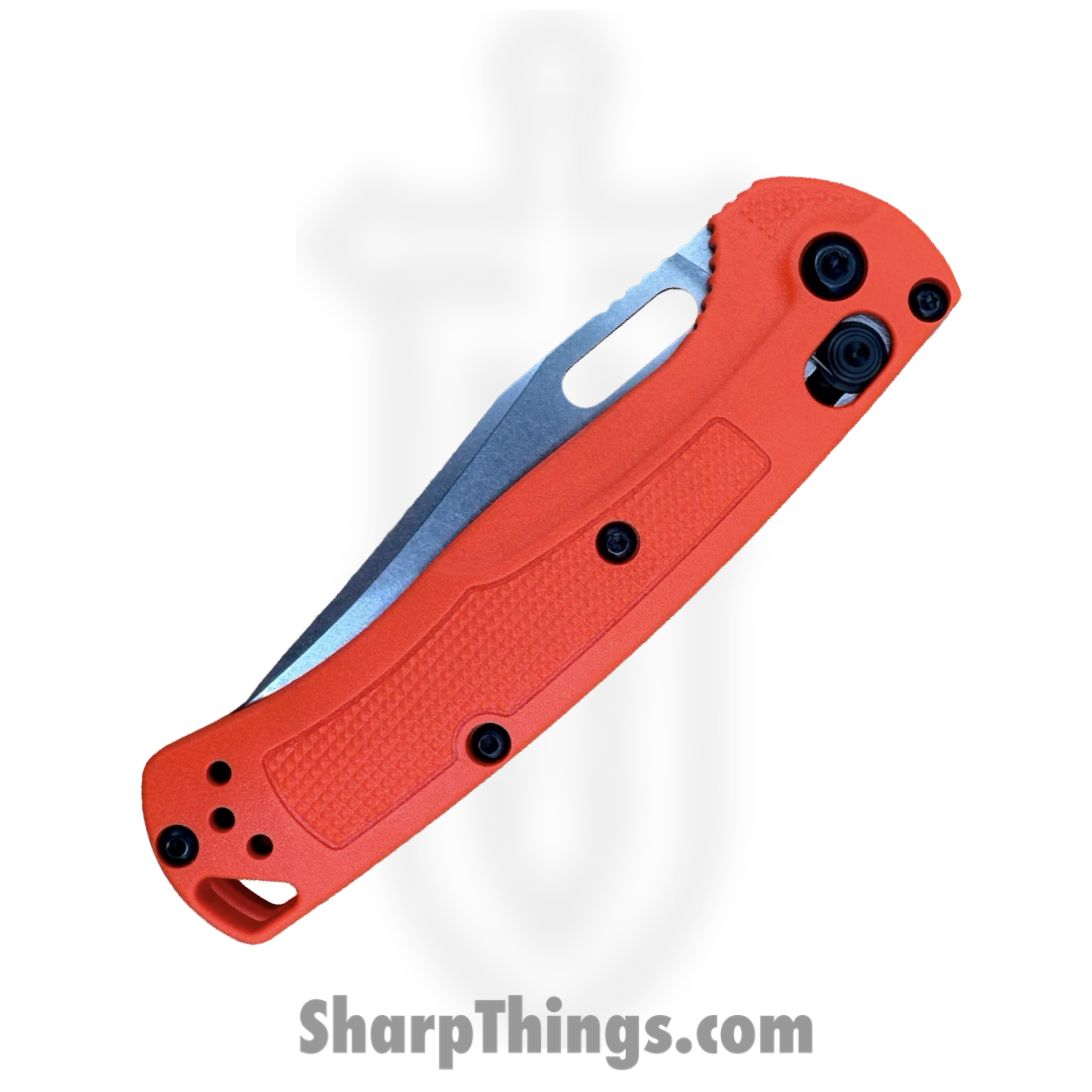 Benchmade - 15533 - Mini Taggedout - Folding Knife - CPM 154 Stonewash Clip Point - Grivory - Orange - Image 3
