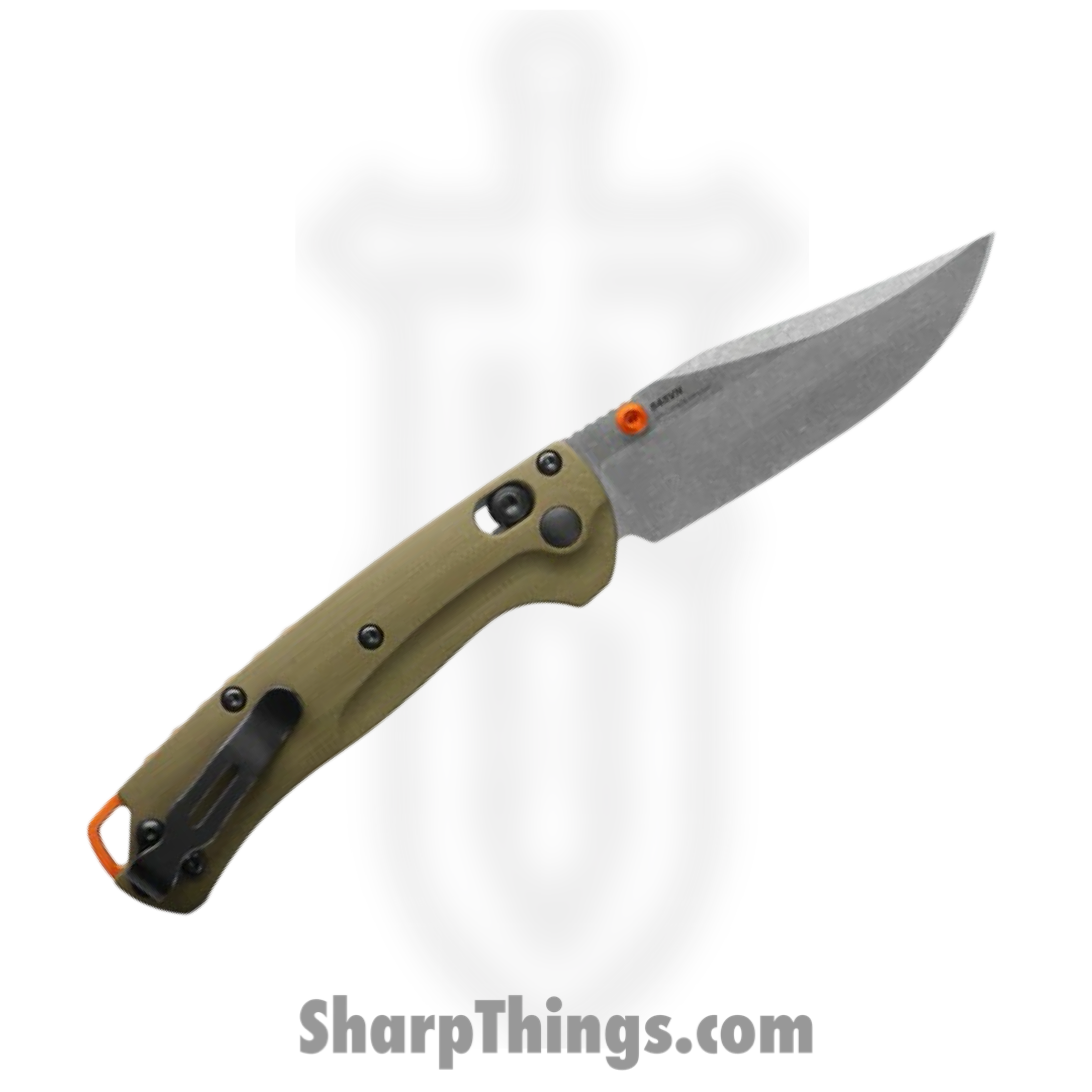 Benchmade - 15534 - Mini Taggedout - Folding Knife - CPM S45VN Stonewash Clip Point - G10 - OD Green - Image 4