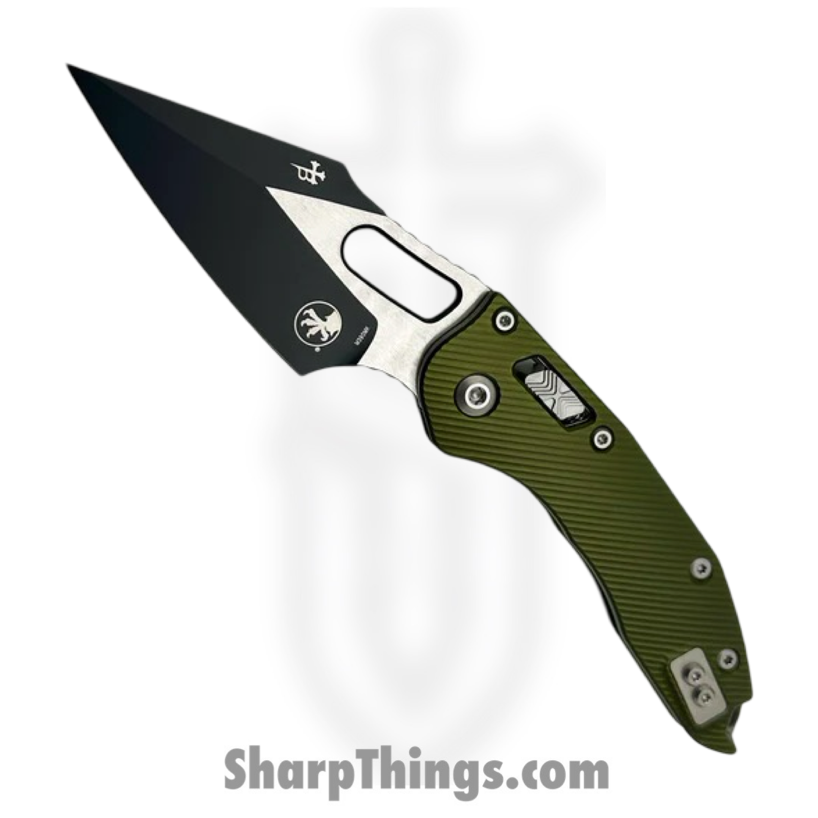 Microtech - 169RL-1FLOD - Stitch RAM-LOK - Folding Knife - M390MK Coated Spear Point - 6061-T6 Aluminum - OD Green
