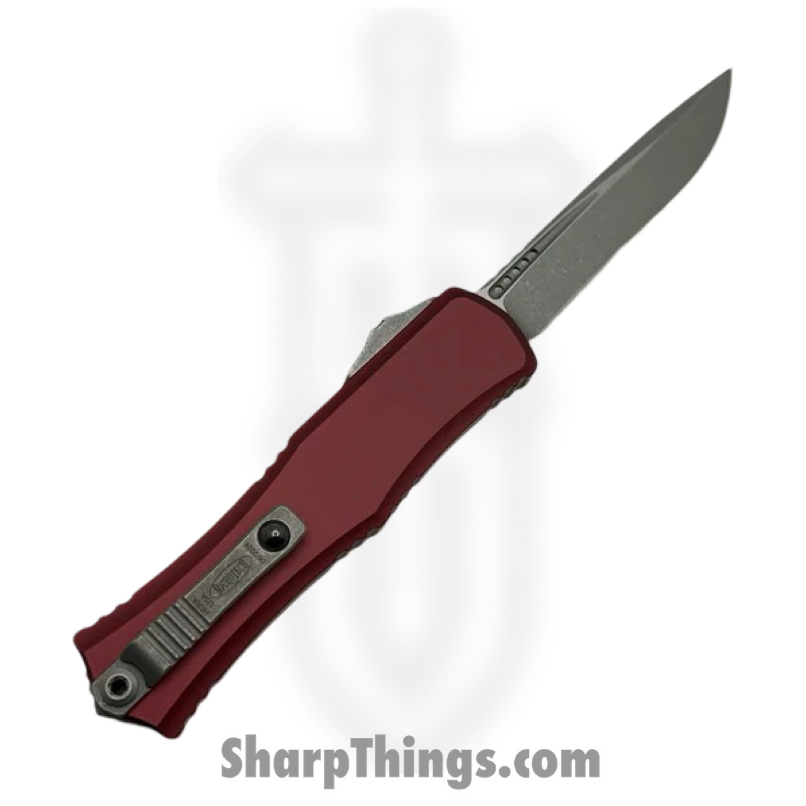 Microtech - 1705M-10APMR - Mini Hera II - OTF Auto - M390MK Apocalyptic Recurve - 6061-T6 Aluminum - Merlot - Image 2