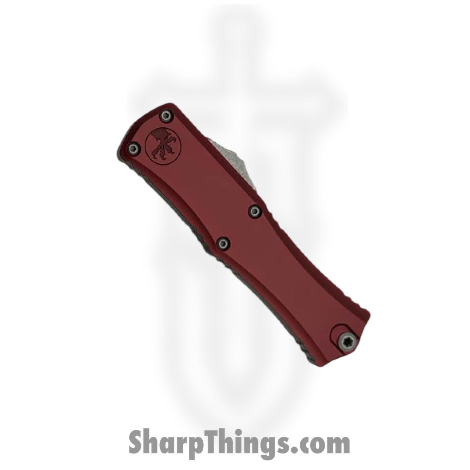 Microtech - 1705M-10APMR - Mini Hera II - OTF Auto - M390MK Apocalyptic Recurve - 6061-T6 Aluminum - Merlot - Image 3