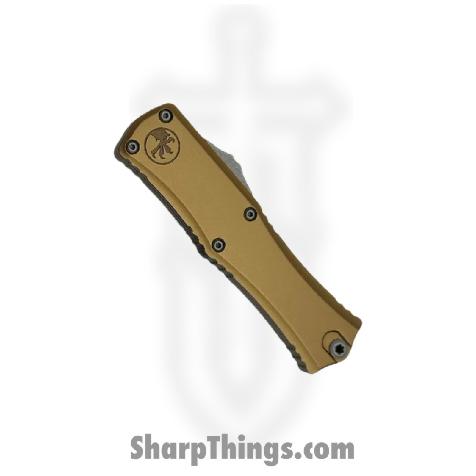 Microtech - 1705M-10APTA - Mini Hera II - OTF Auto - M390MK Apocalyptic Recurve - 6061-T6 Aluminum - Tan - Image 3