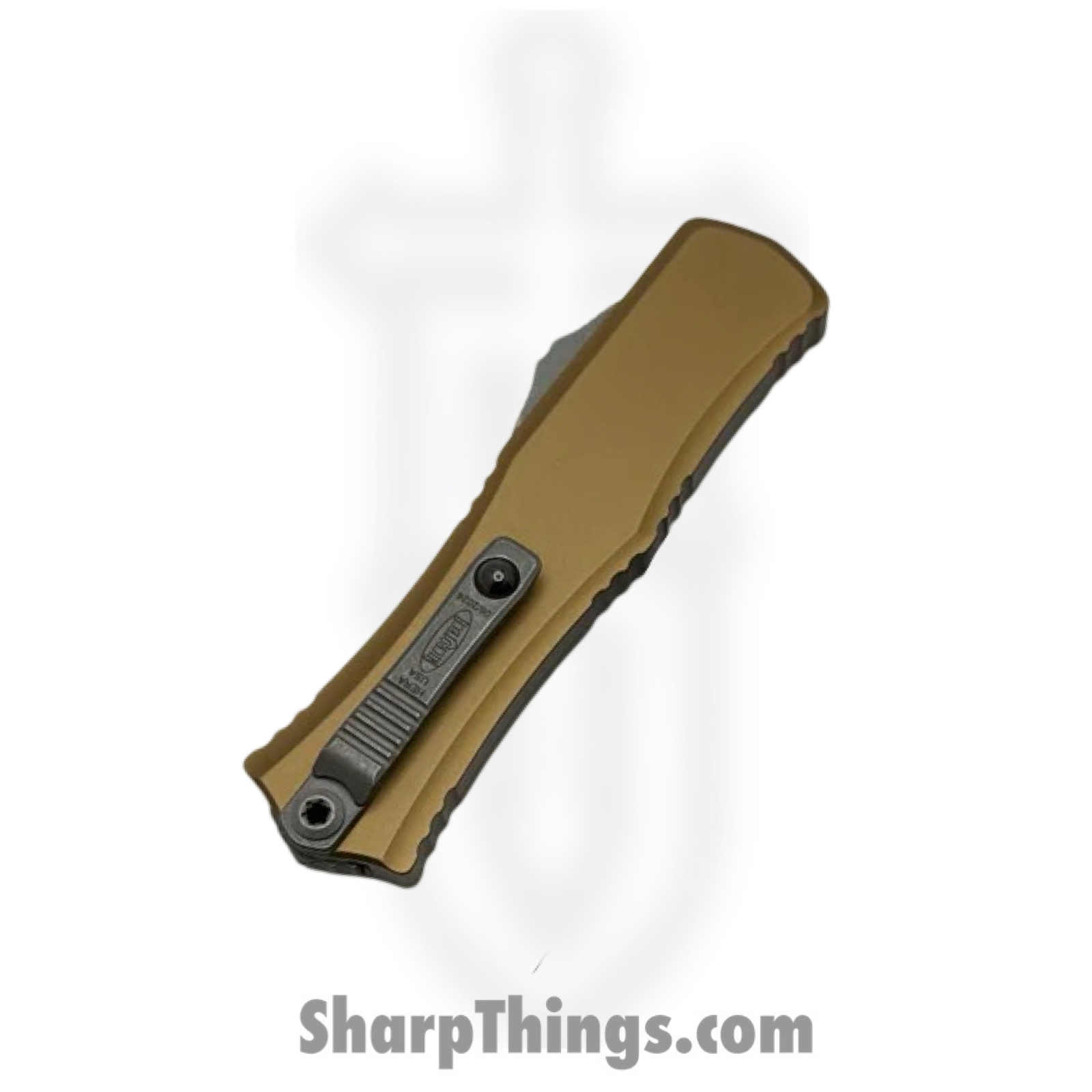 Microtech - 1705M-10APTA - Mini Hera II - OTF Auto - M390MK Apocalyptic Recurve - 6061-T6 Aluminum - Tan - Image 4