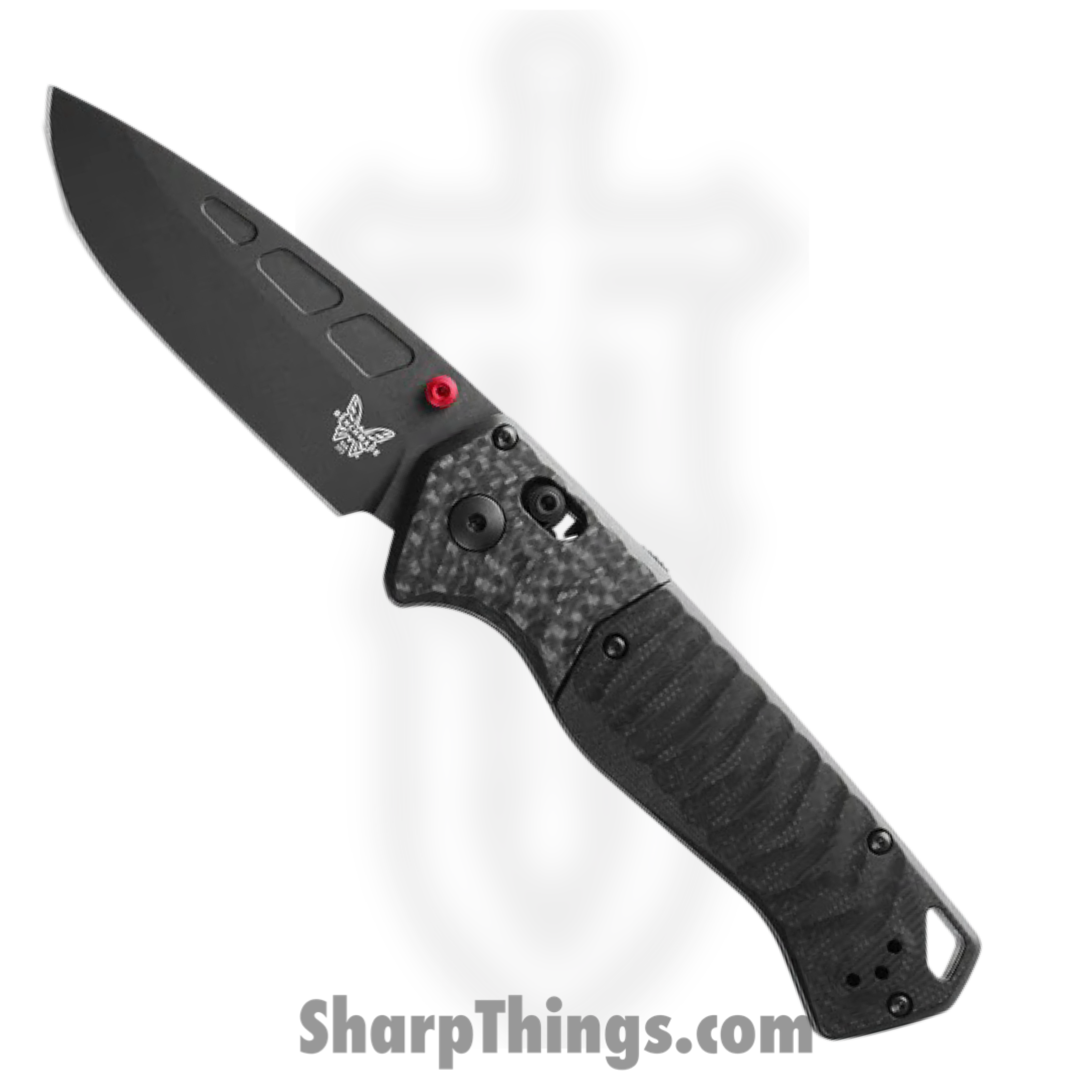 Benchmade - 593BK-01 - PSK - Folding Knife - CPM MagnaCut Coated Drop Point - Carbon Fiber - Black