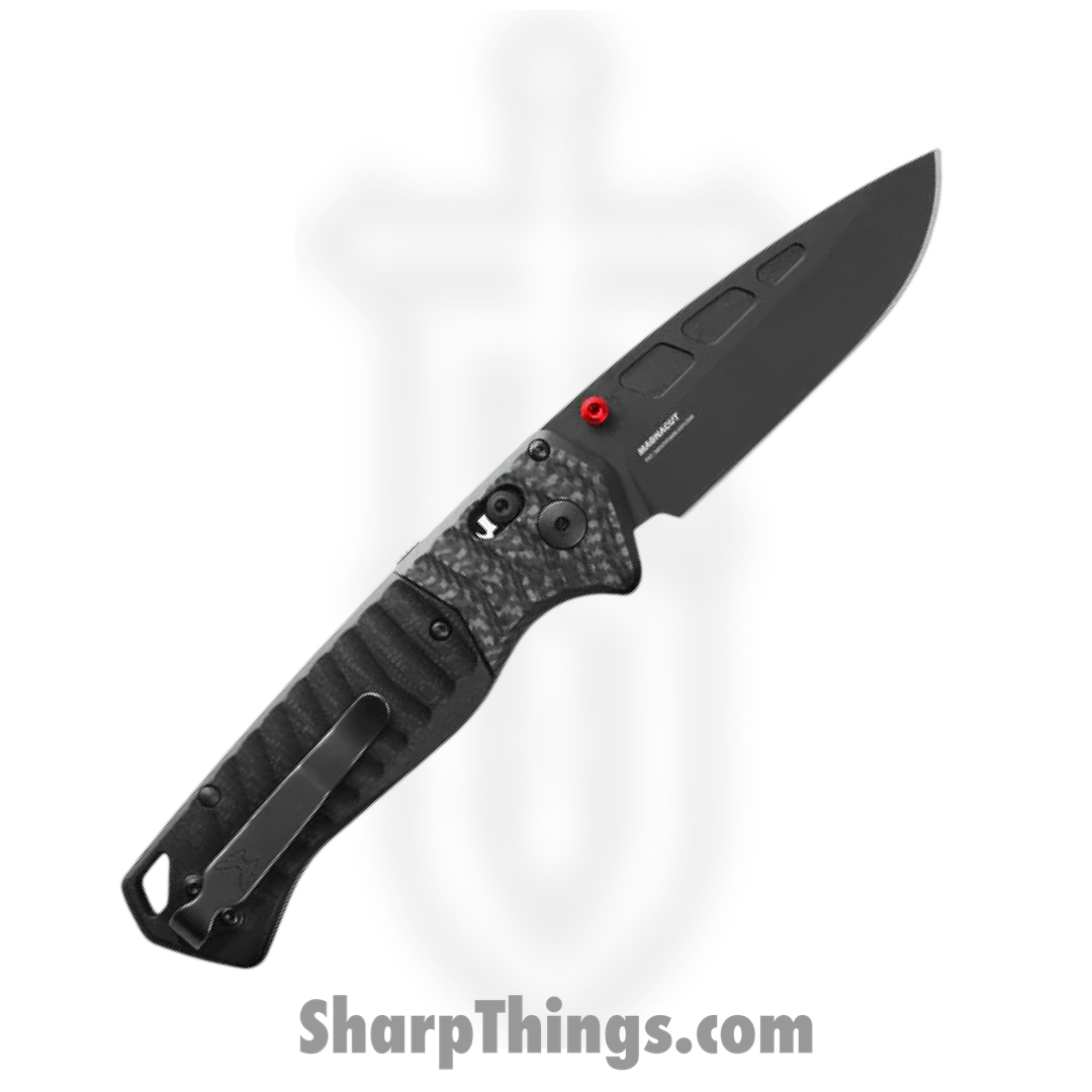 Benchmade - 593BK-01 - PSK - Folding Knife - CPM MagnaCut Coated Drop Point - Carbon Fiber - Black - Image 3
