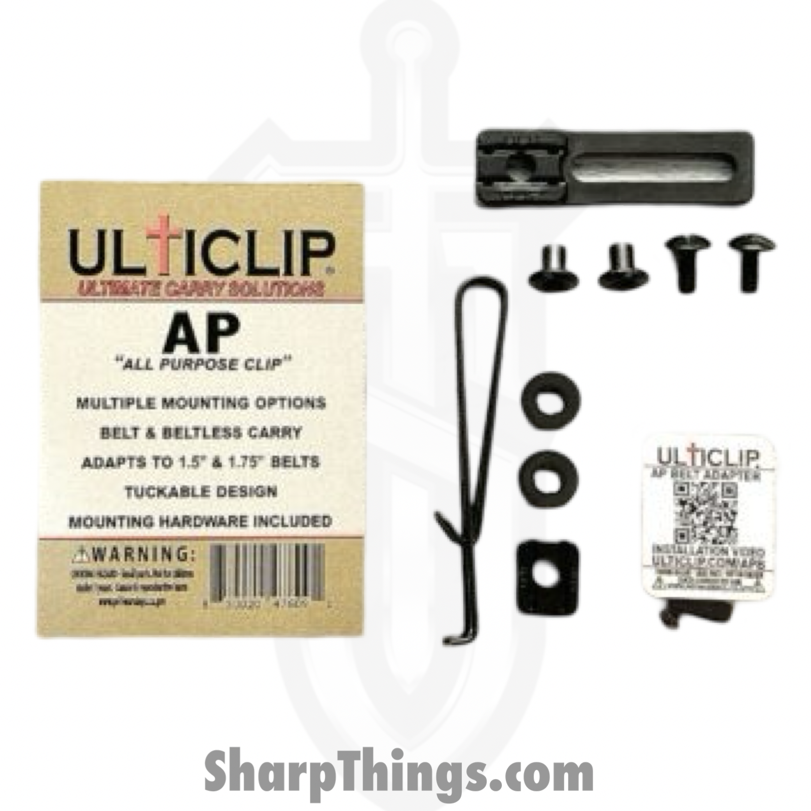 ULTICLIP - 609-APD - AP Clip - All Purpose Clip - Spring Steel - Black Oxide Coated
