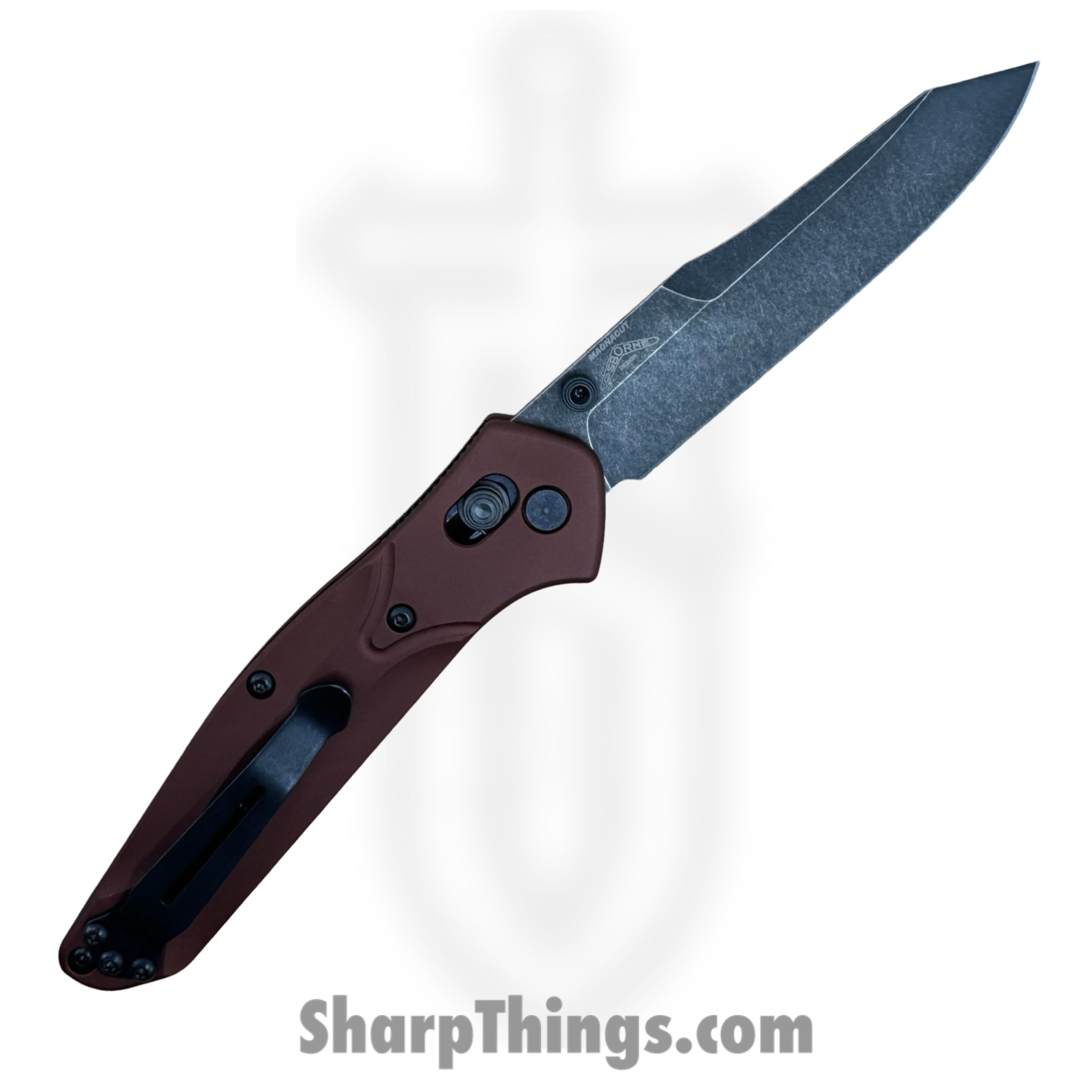 Benchmade - 945BK-03 - Mini Osborne - Folding Knife - CPM MagnaCut DLC Battlewash Reverse Tanto - 6061-T6 Aluminum - Burnt Copper - Image 2