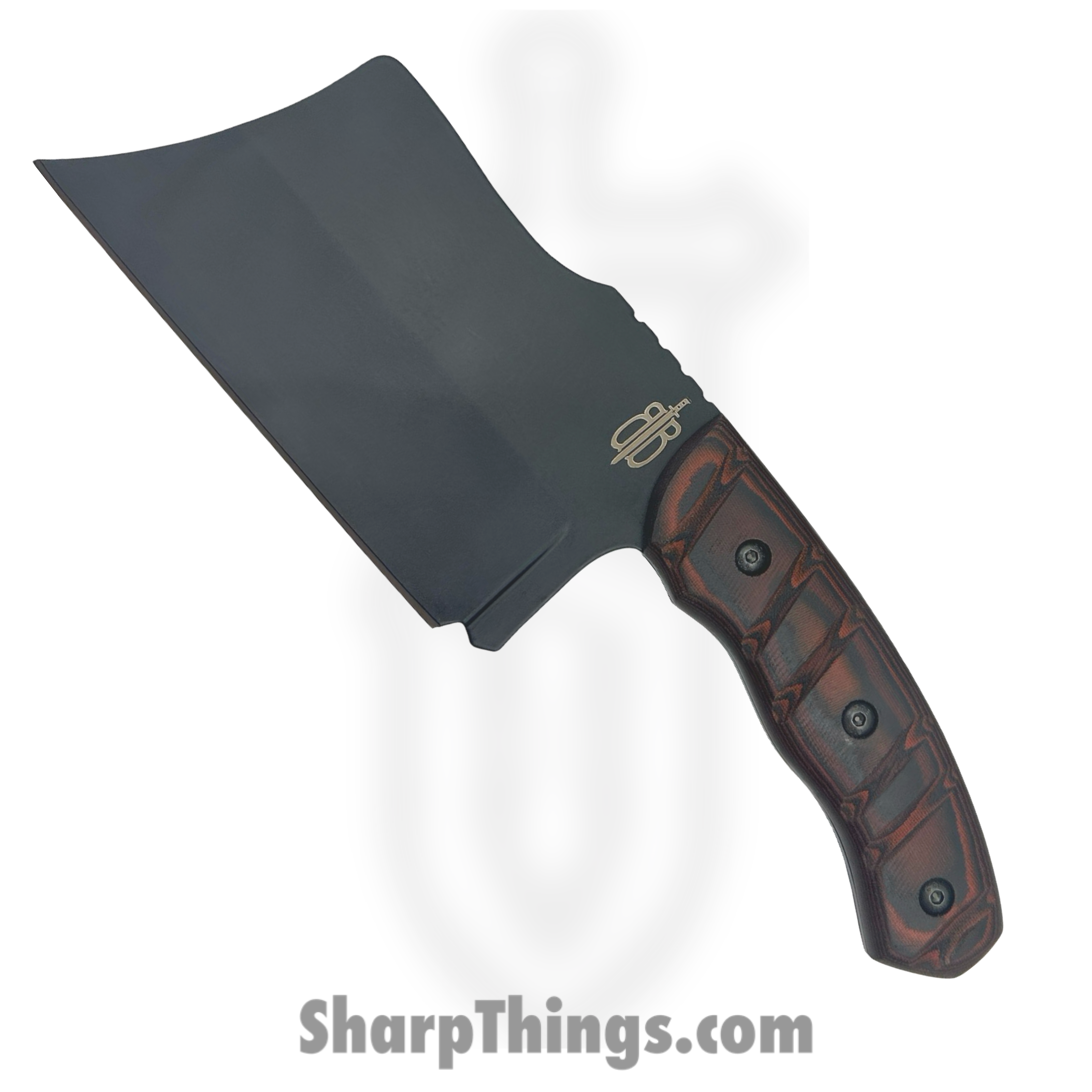 BucknBear - BNB923219 - Tactical Chopper - Fixed Blade Knife - 440C SS Coated Cleaver - G10 - Black Red