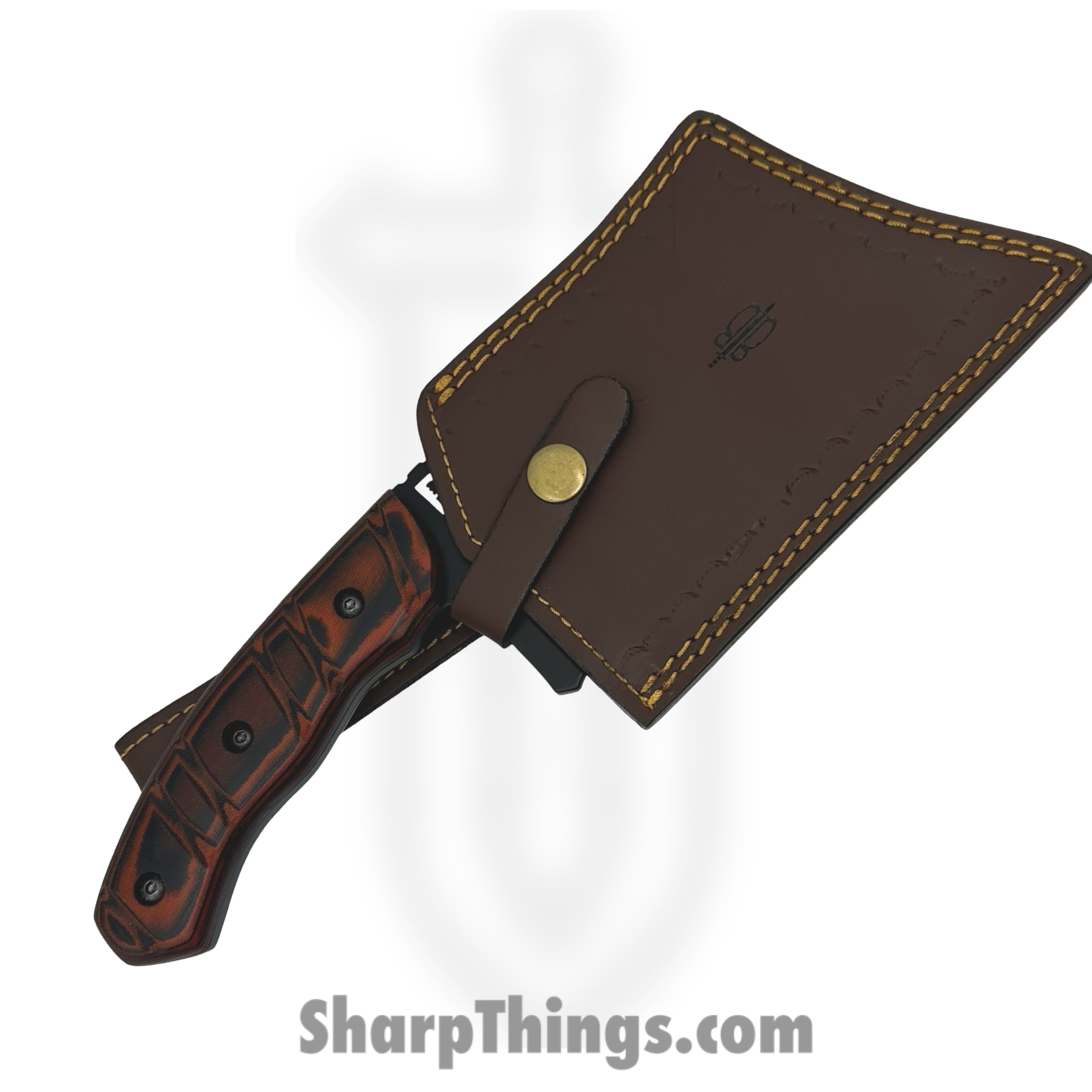 BucknBear - BNB923219 - Tactical Chopper - Fixed Blade Knife - 440C SS Coated Cleaver - G10 - Black Red - Image 4