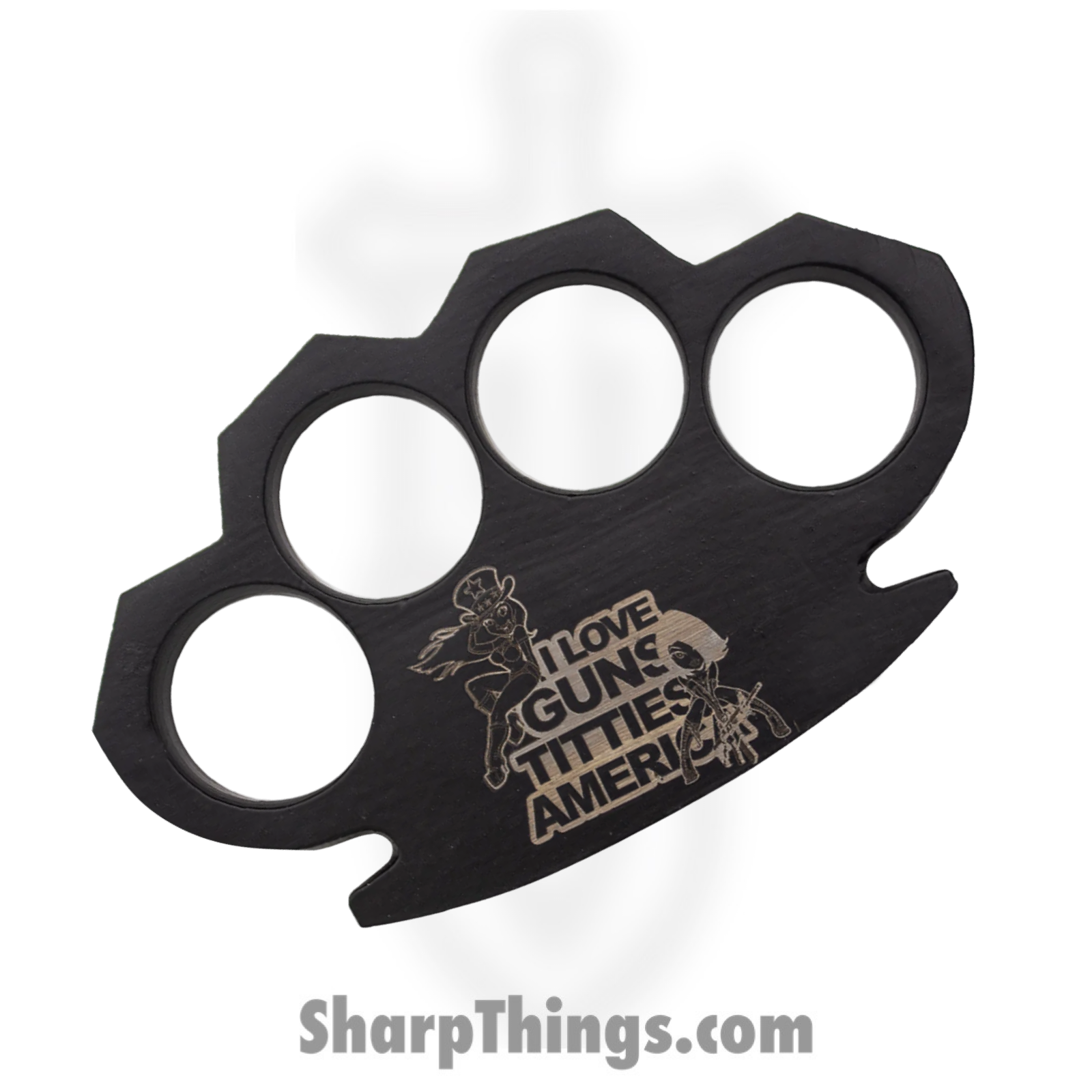 VOC - CI-300-BK-CL-GTA - I Love Guns America Steam Punk Paper Weight - Solid Metal - Black