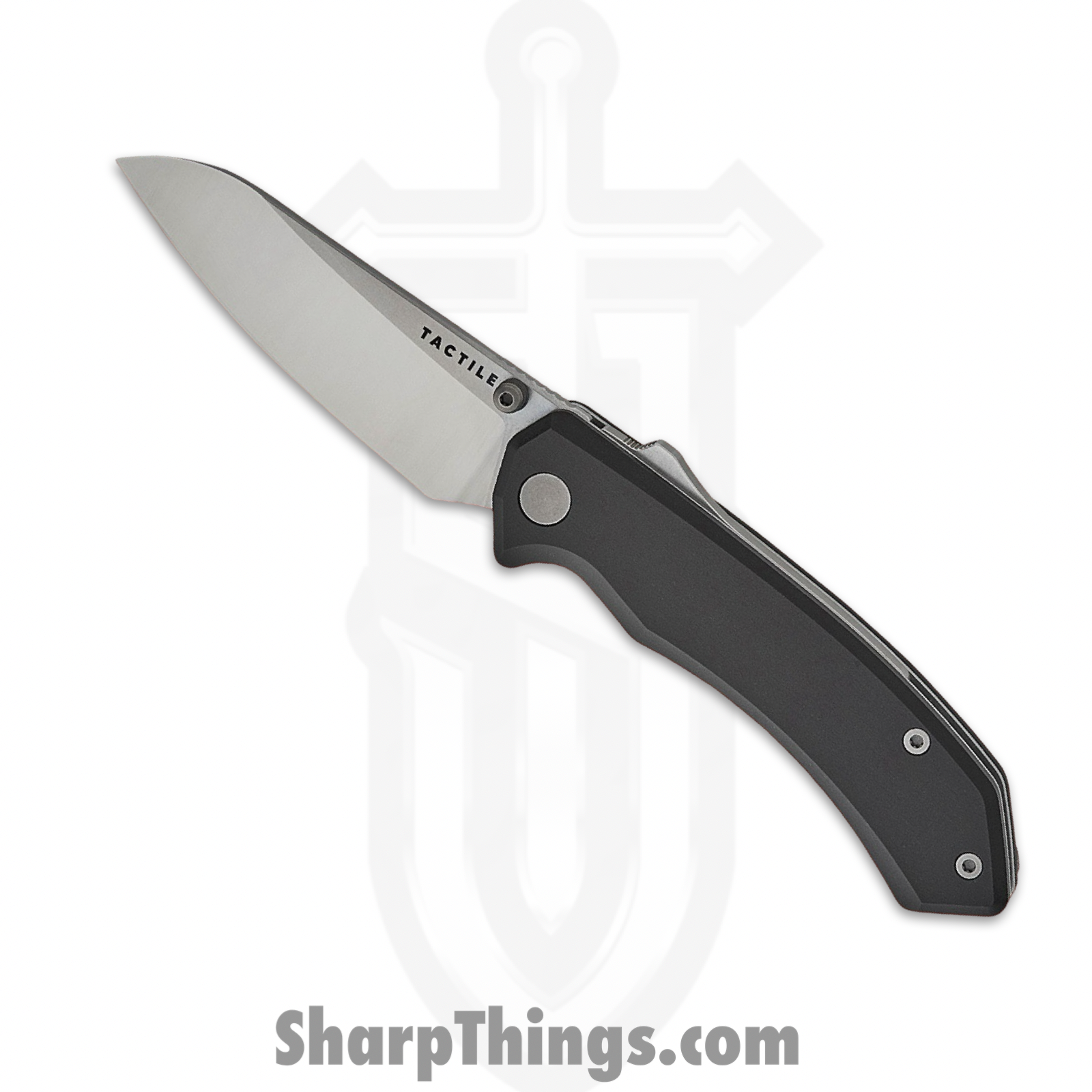 Tactile Knife Co. - 20-CP-MC01-ALAB - Chupacabra - Folding Knife - CPM MagnaCut Tumbled Sheepsfoot - 7075-T6 Aluminum - Black
