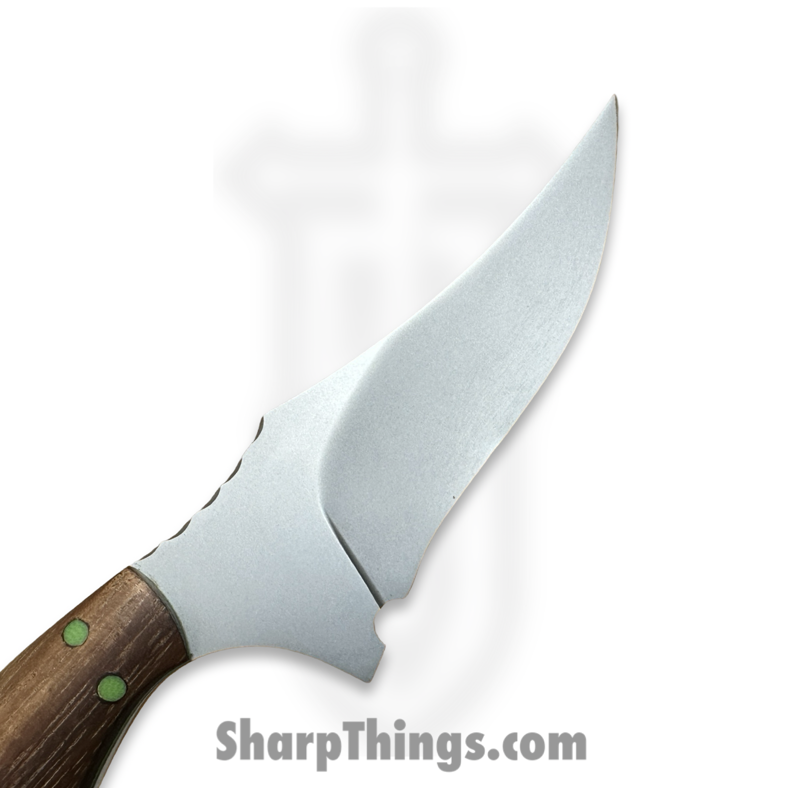 Cave Blades - CB-Reap-BB-WD - Reaper - Fixed Blade Knife - CPM 154 Blasted Skinner - Wood - Brown/Green - Image 8