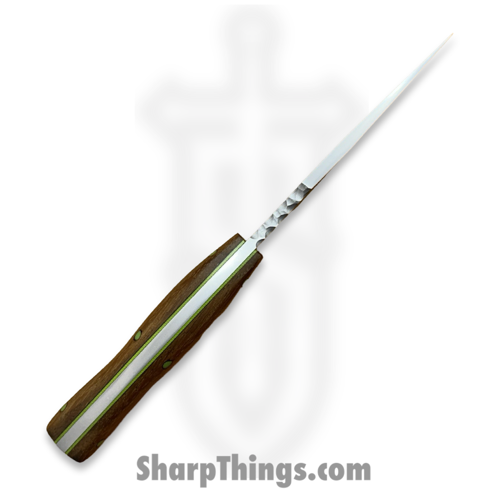 Cave Blades - CB-Reap-BB-WD - Reaper - Fixed Blade Knife - CPM 154 Blasted Skinner - Wood - Brown/Green - Image 6