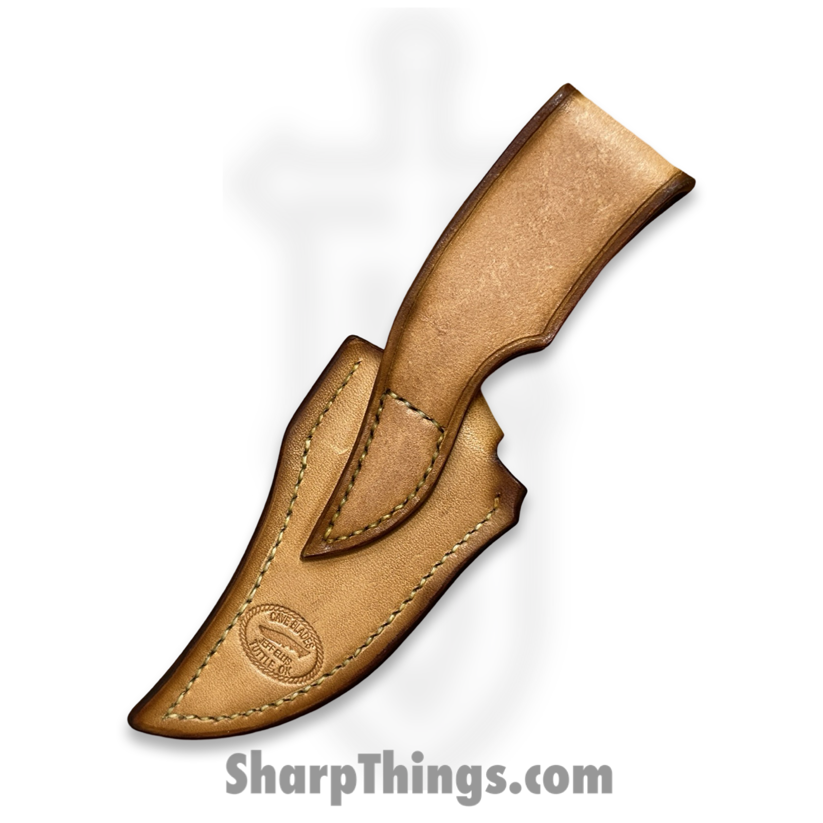 Cave Blades - CB-Reap-BB-WD - Reaper - Fixed Blade Knife - CPM 154 Blasted Skinner - Wood - Brown/Green - Image 3