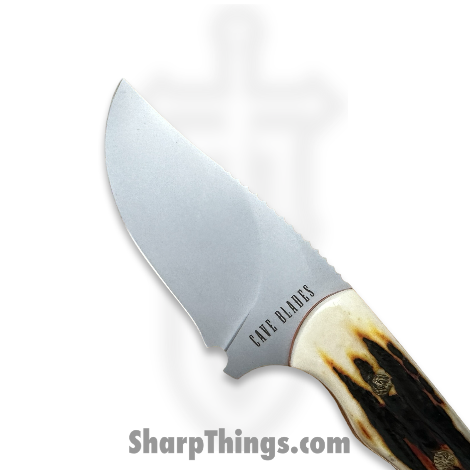 Cave Blades - CB-Sam-RC-SW-BN - Samaritan - Fixed Blade Knife - CPM 154 Blasted Recurve - Bone - White/Black/Orange - Image 8