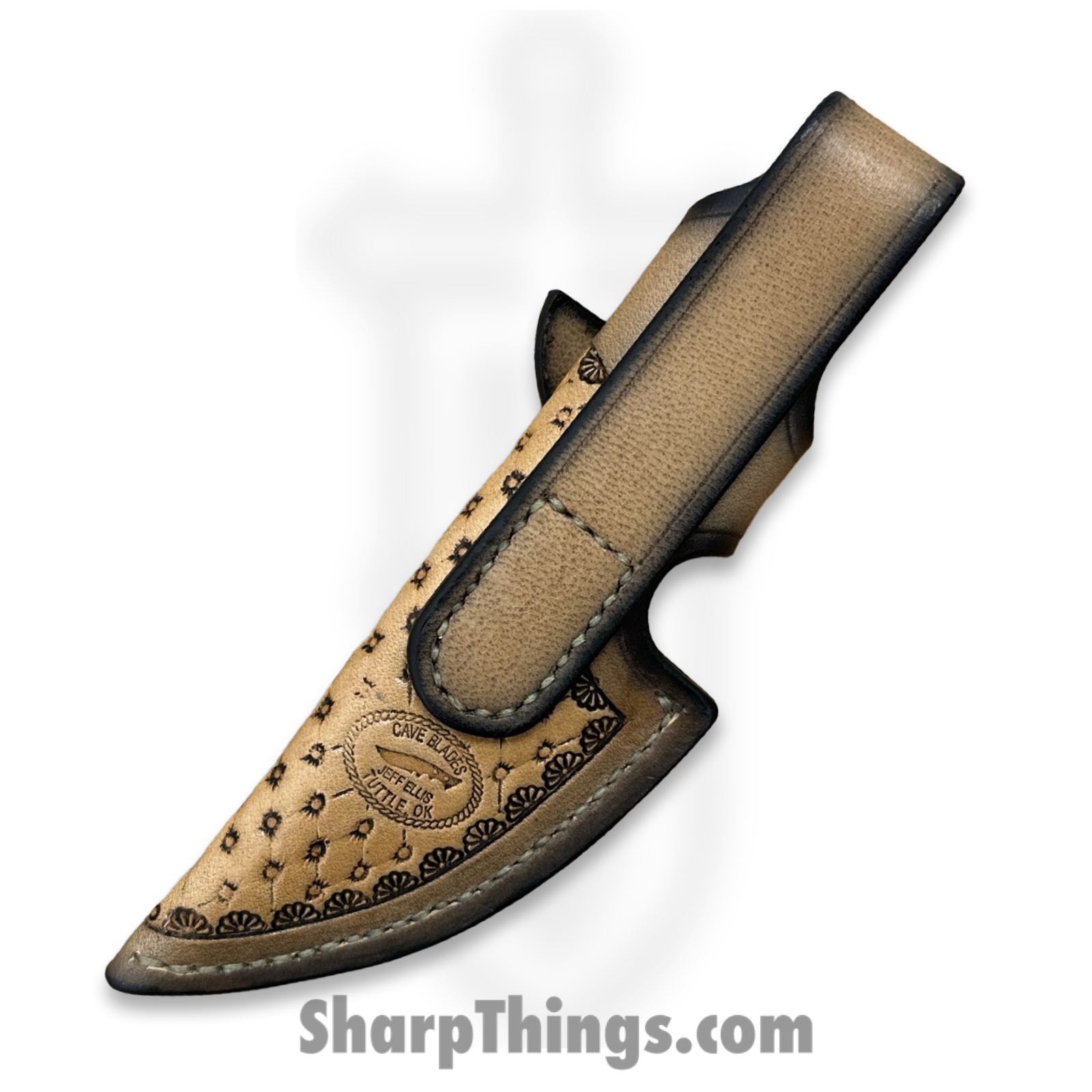 Cave Blades - CB-Sam-RC-SW-BN - Samaritan - Fixed Blade Knife - CPM 154 Blasted Recurve - Bone - White/Black/Orange - Image 3