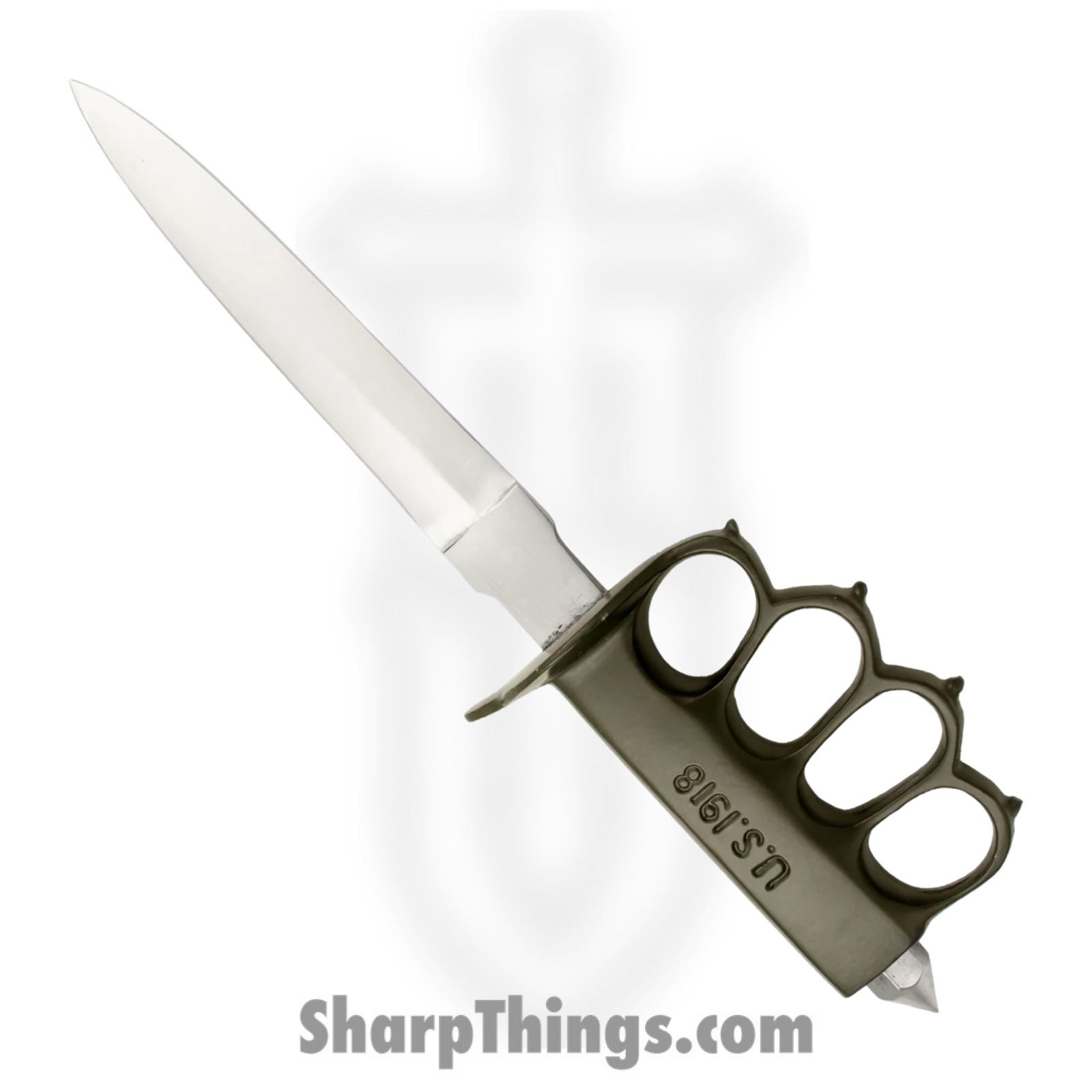 VOC - ICD-022-GRN - 11 Inch Trench Knife - Fixed Blade Knife - HC SS Satin Dagger - Solid Metal - Green - Image 6