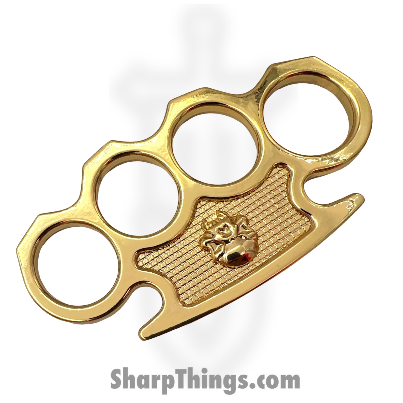 VOC - KN-13-GD - Skull Heavy Duty Metal Buckle Paper Weight - Solid Brass - Gold