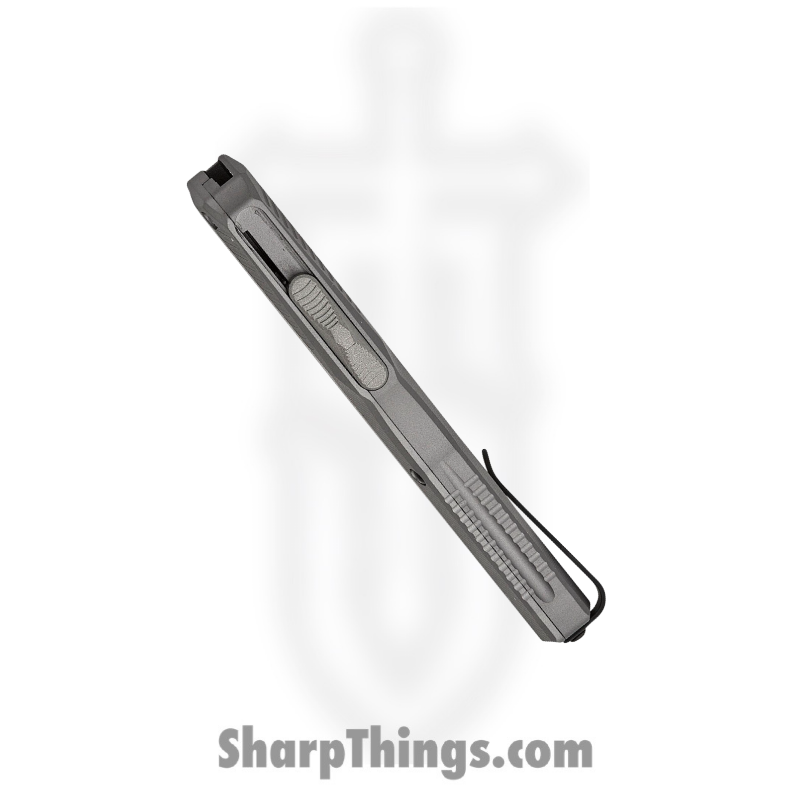 Kershaw - KS9000TGRYSW - Livewire - OTF Auto - CPM MagnaCut Stonewash Tanto - 6061-T6 Aluminum - Gray - Image 5
