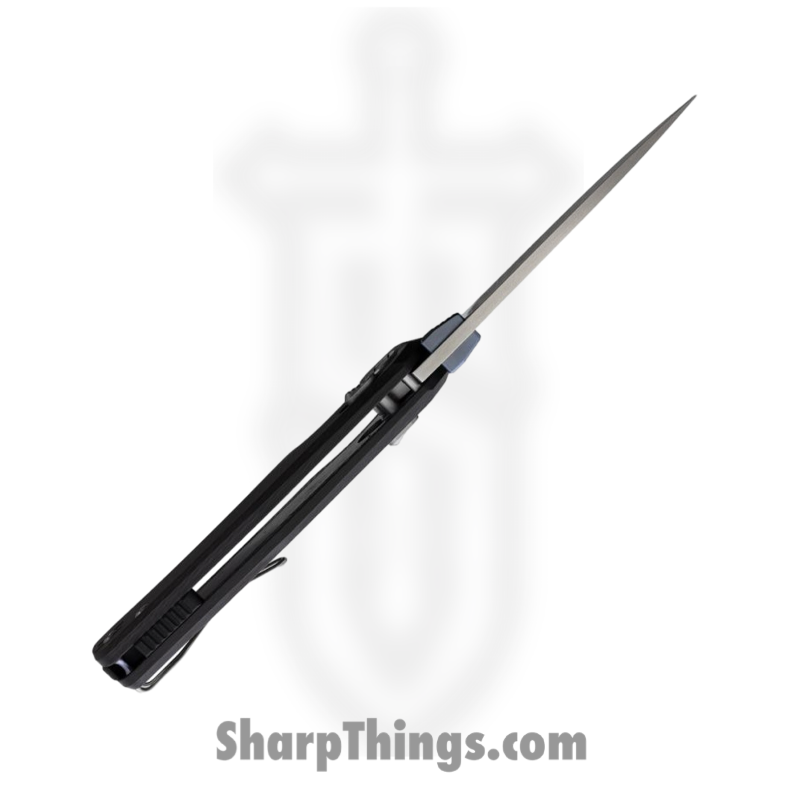 Kunwu - KUNX703F - X-TAO - Folding Knife - ELMAX Satin Drop Point - Carbon Fiber - Black - Image 3