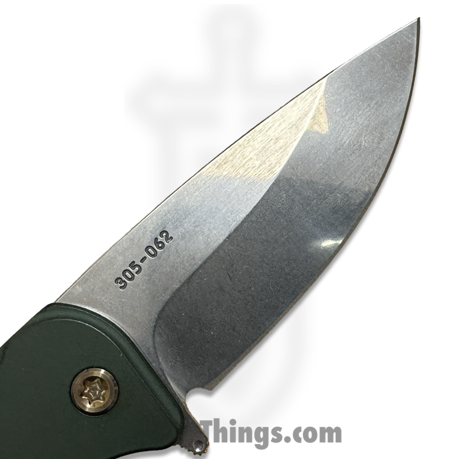 Medford Knife and Tool - MK0394TQ-40AG-T1C1-Q4 - Smooth Criminal - Folding Knife - S45VN Tumbled Drop Point - Aluminum - Green - Image 6