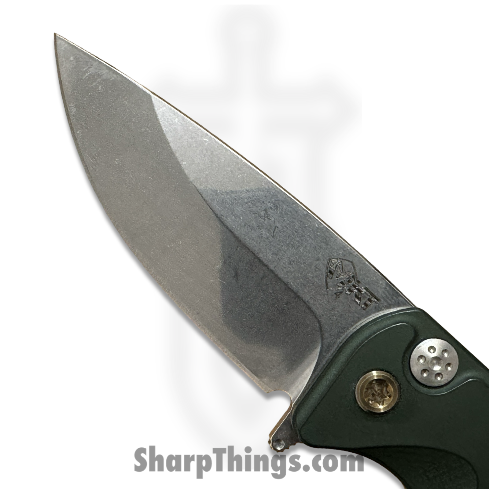 Medford Knife and Tool - MK0394TQ-40AG-T1C1-Q4 - Smooth Criminal - Folding Knife - S45VN Tumbled Drop Point - Aluminum - Green - Image 7