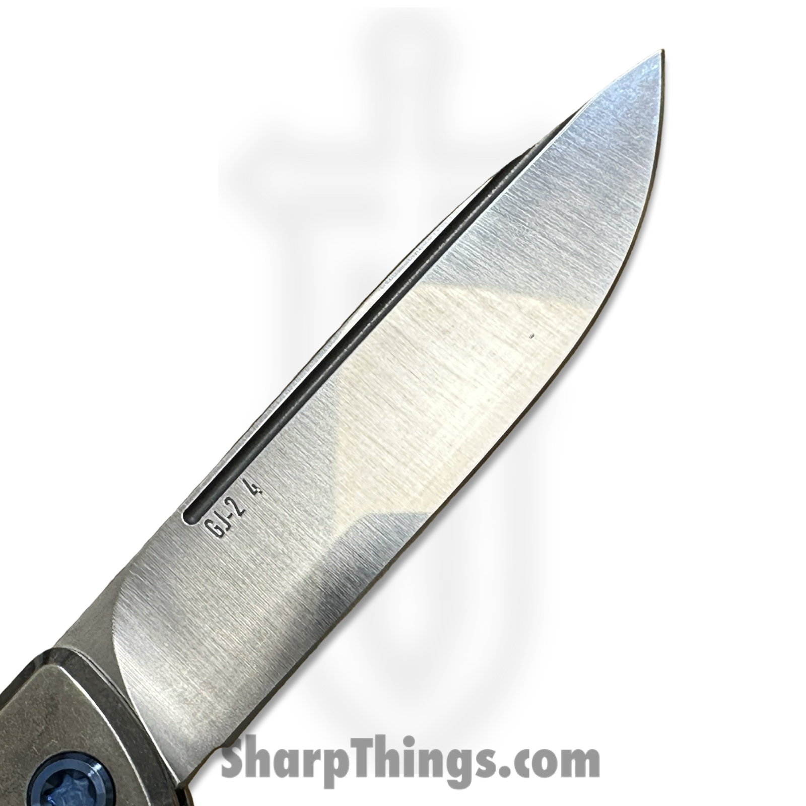 Medford Knife and Tool - MK2114TD-01TM-T2C2-Q4 - Gentlemen Jack 2 - Folding Knife - S45VN Tumbled Drop Point - Titanium - Natural, Blue - Image 5