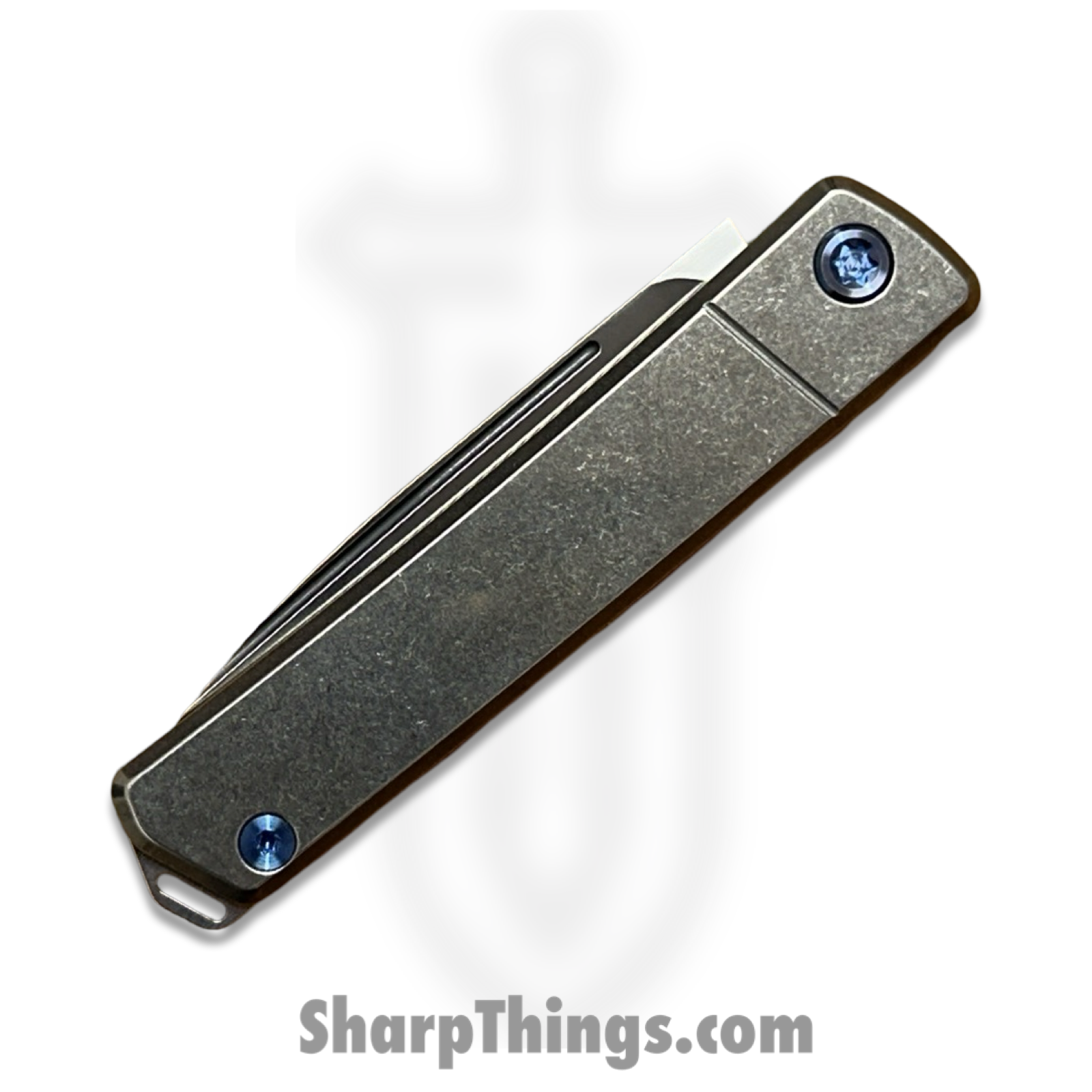 Medford Knife and Tool - MK2114TD-01TM-T2C2-Q4 - Gentlemen Jack 2 - Folding Knife - S45VN Tumbled Drop Point - Titanium - Natural, Blue - Image 3