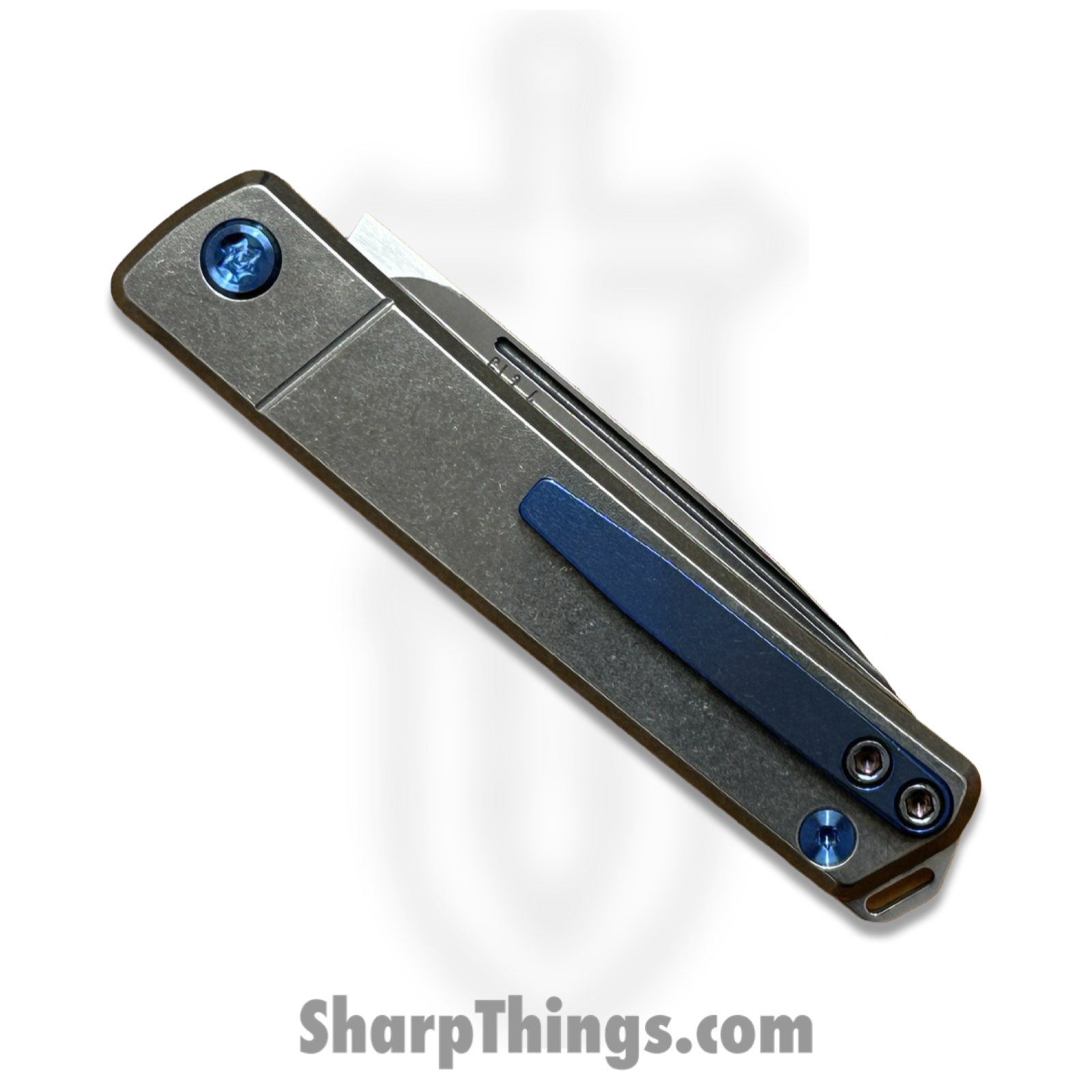 Medford Knife and Tool - MK2114TD-01TM-T2C2-Q4 - Gentlemen Jack 2 - Folding Knife - S45VN Tumbled Drop Point - Titanium - Natural, Blue - Image 4