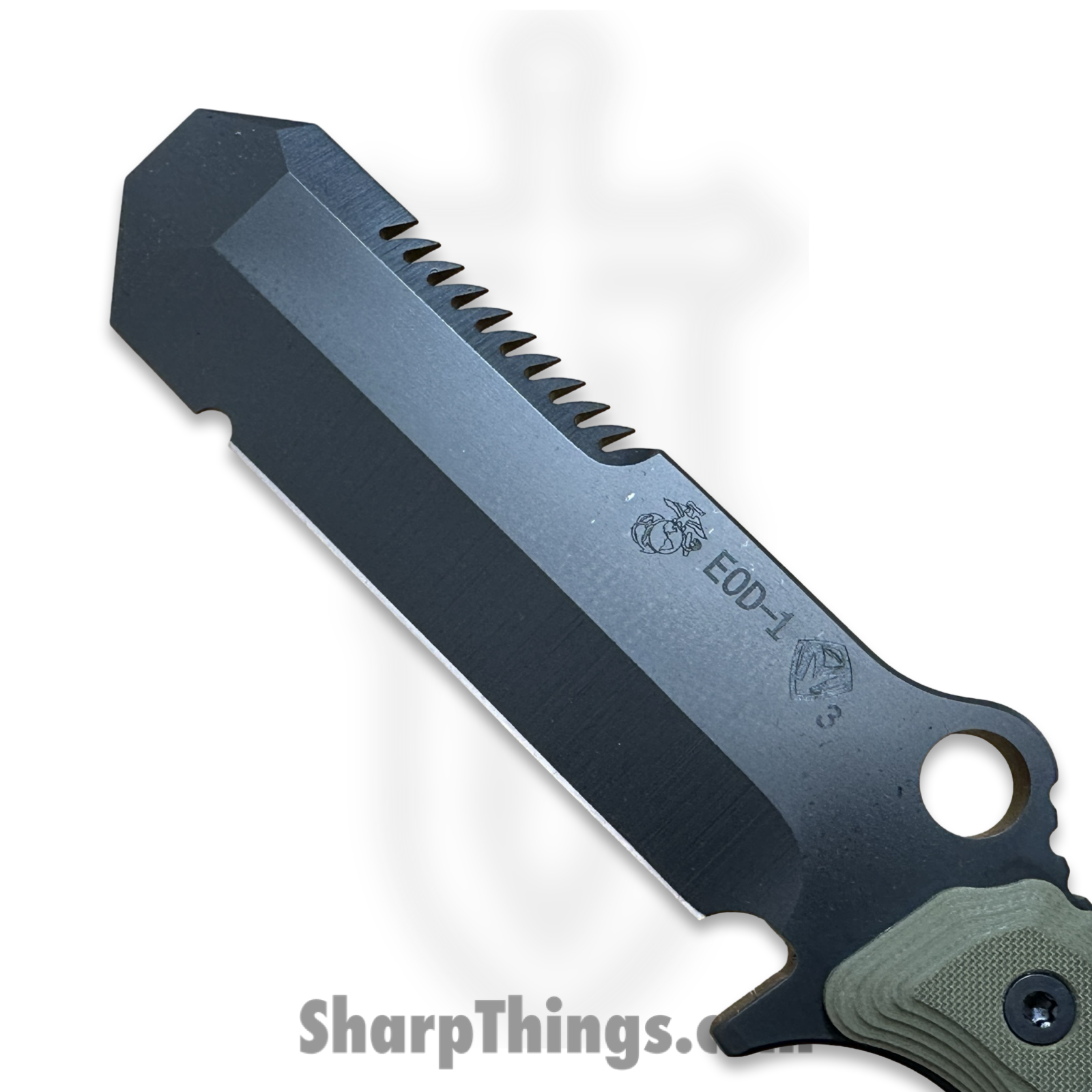 Medford Knife and Tool - MK0743PQ-10KO-SPQ3-Q4 - USMC EOD - Fixed Blade Knife - 3V DLC Multi Tool - G10 - OD Green - Image 6
