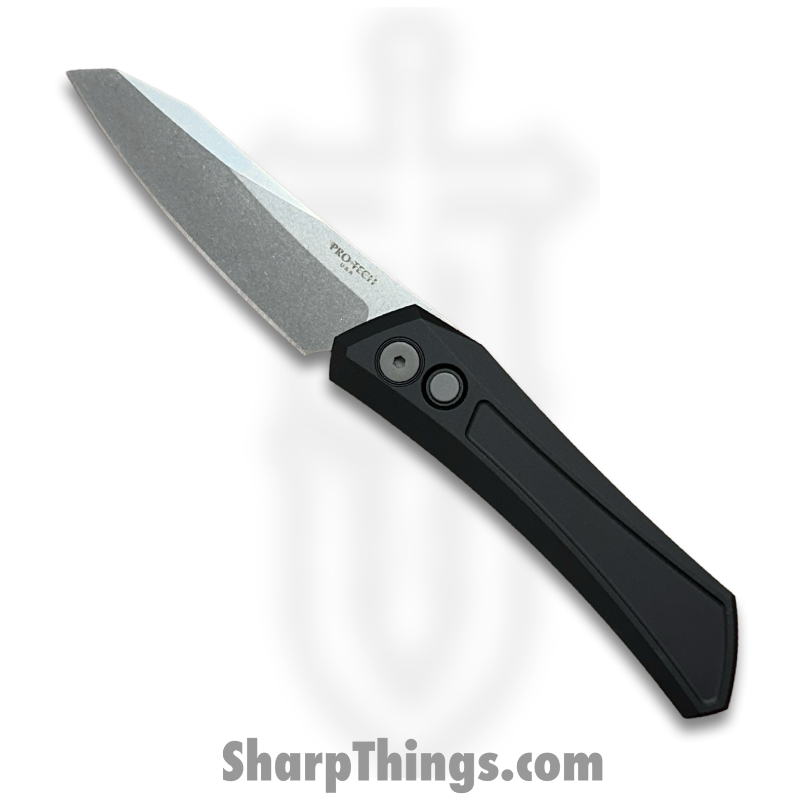 ProTech - DS101 - Oligarch - Automatic Knife - CPM MagnaCut Stonewash Spear Point - 6061-T6 Aluminum - Black