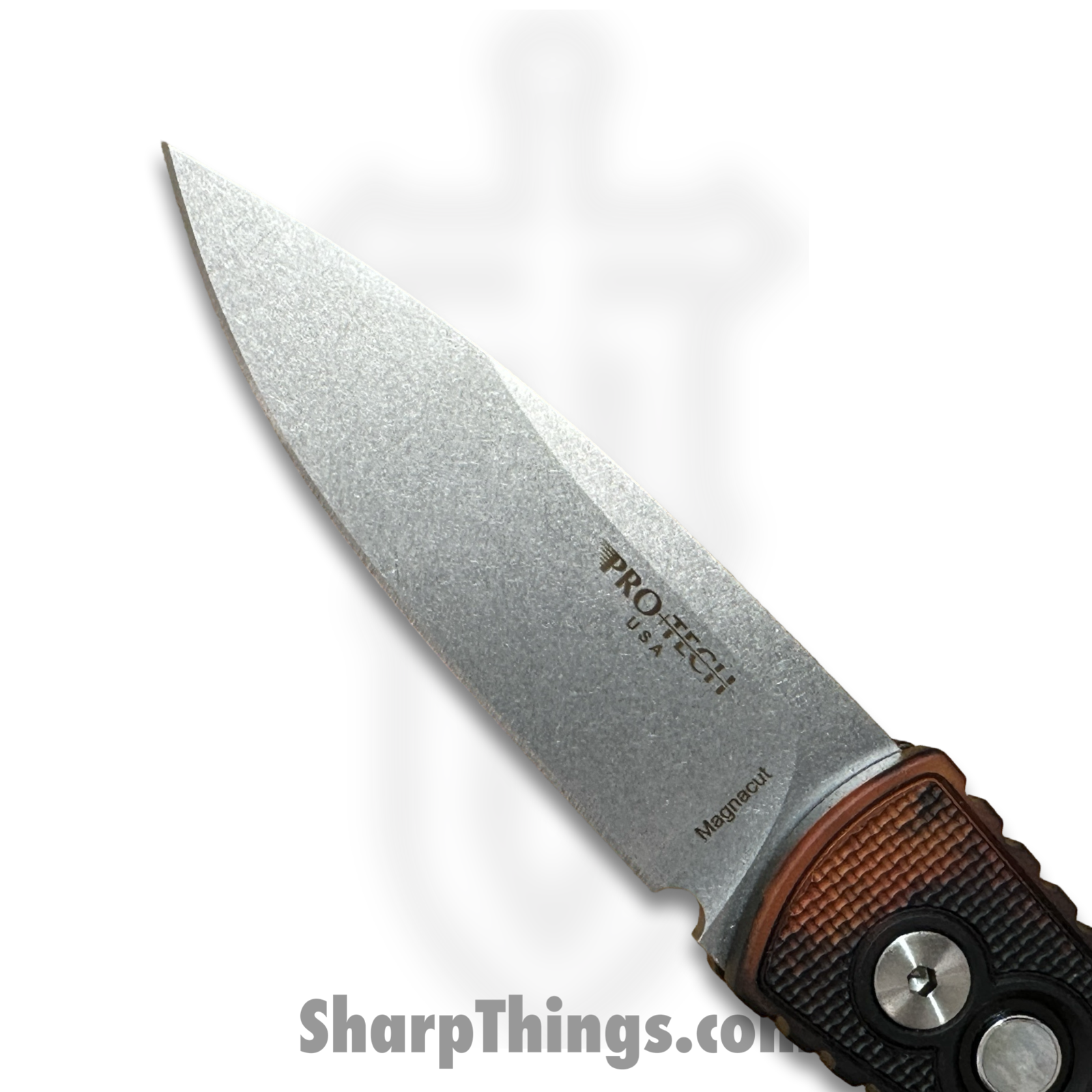 ProTech - T201-DF - Del Fuego TR 2 - Automatic Knife - CPM MagnaCut Stonewash Drop Point - 6061-T6 Aluminum - Black - Image 5