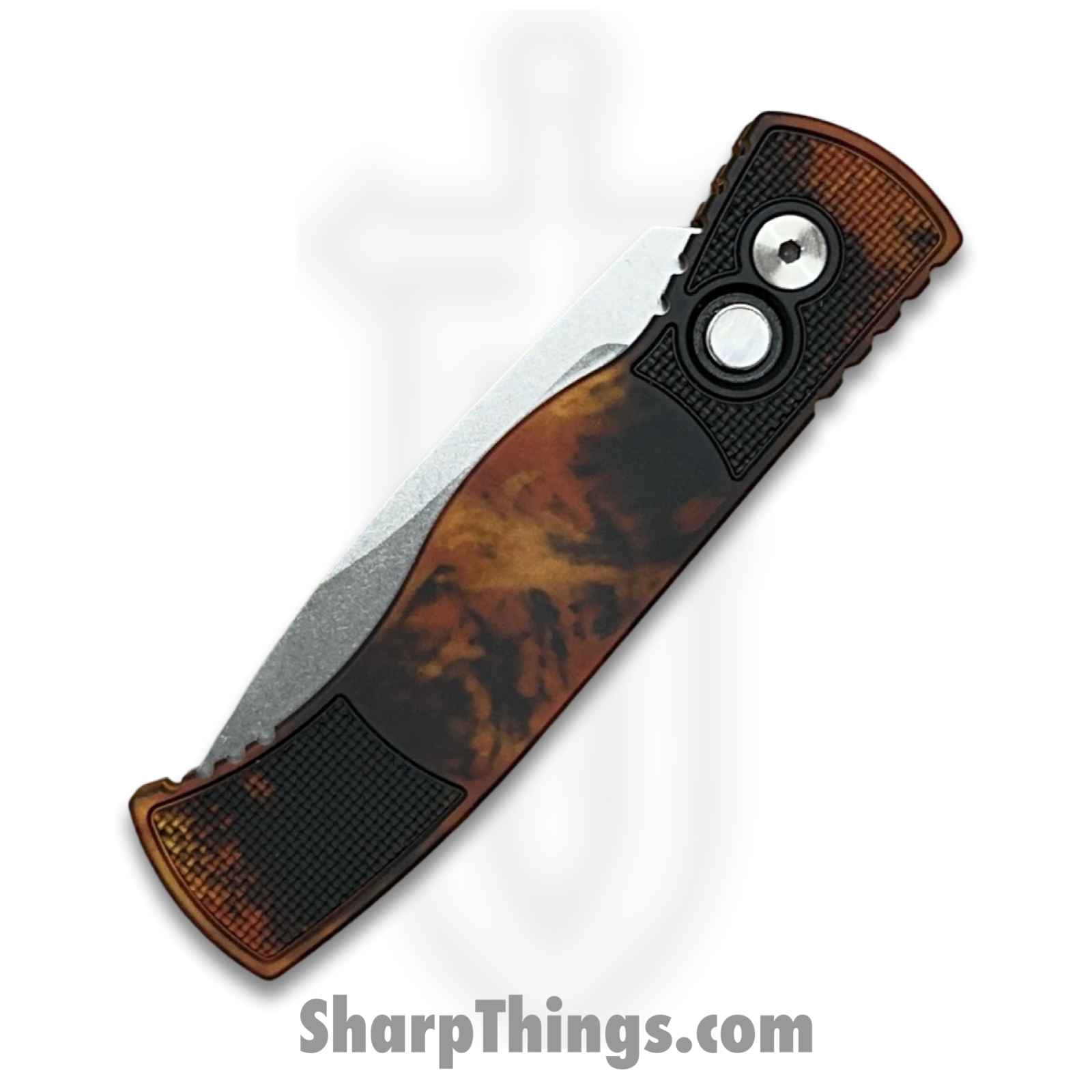 ProTech - T201-DF - Del Fuego TR 2 - Automatic Knife - CPM MagnaCut Stonewash Drop Point - 6061-T6 Aluminum - Black - Image 3