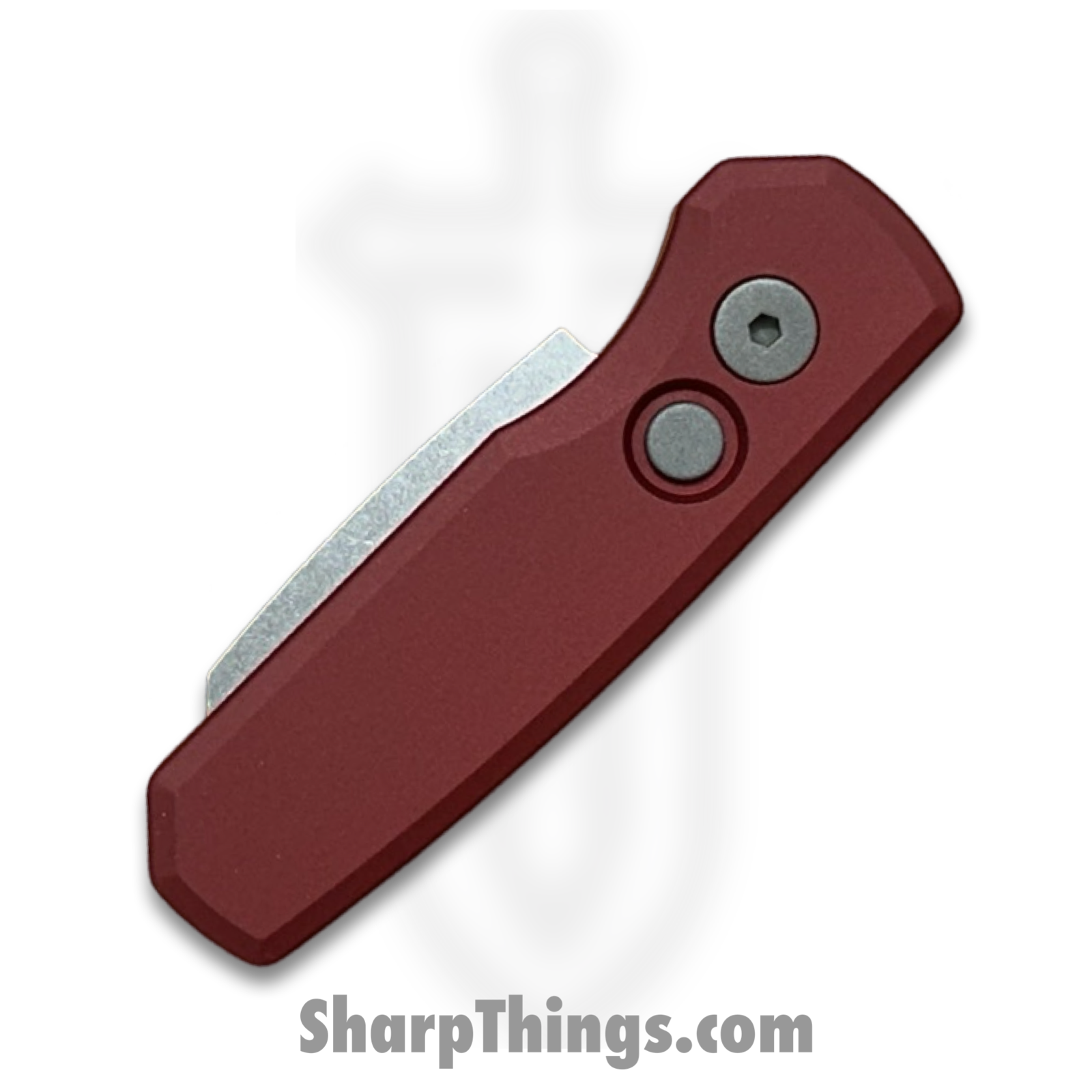 ProTech - R5401-Red - Runt 5 - Automatic Knife - CPM MagnaCut Stonewash Reverse Tanto - 6061-T6 Aluminum - Red - Image 3