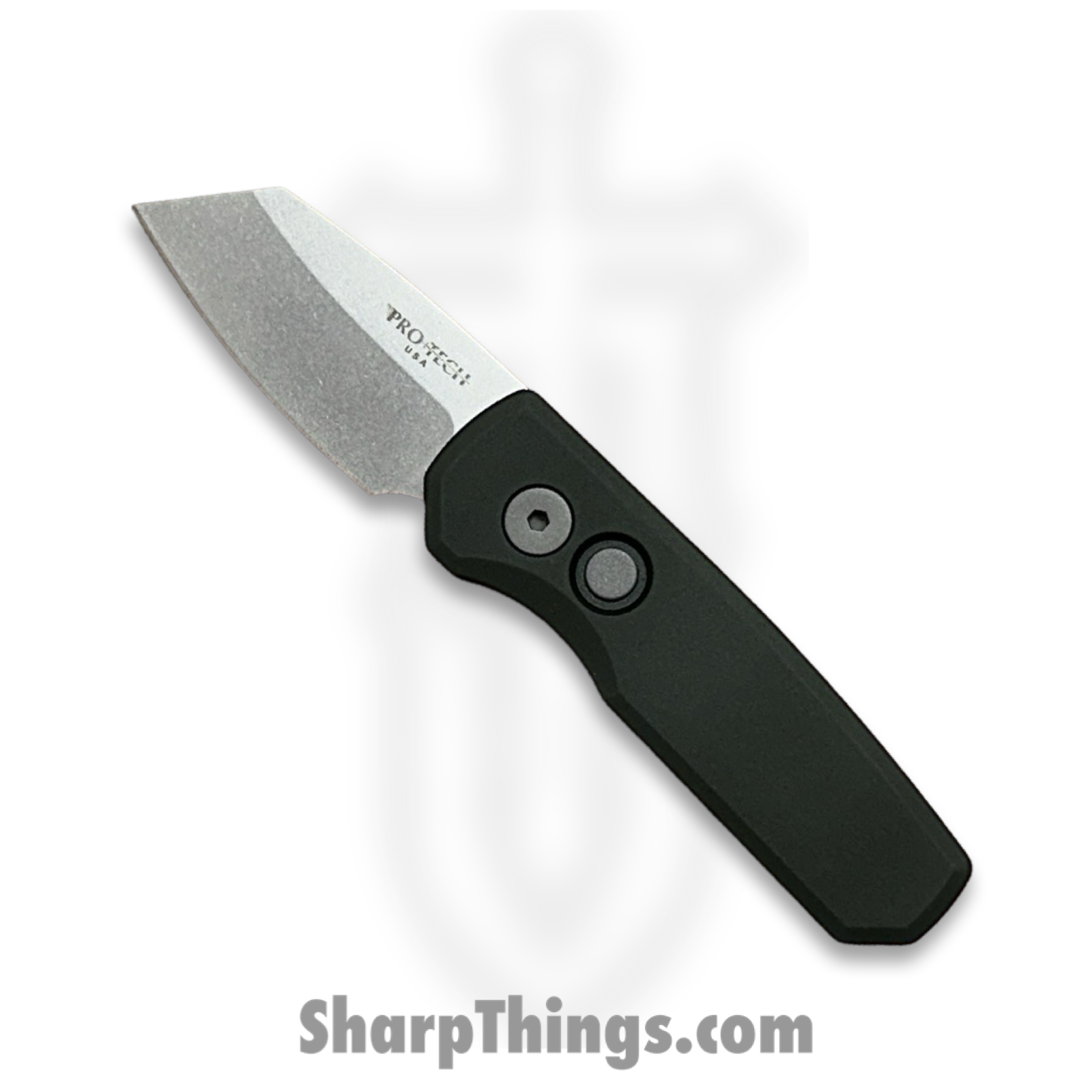 ProTech - R5401-Green - Runt 5 - Automatic Knife - CPM MagnaCut Stonewash Reverse Tanto - 6061-T6 Aluminum - Green