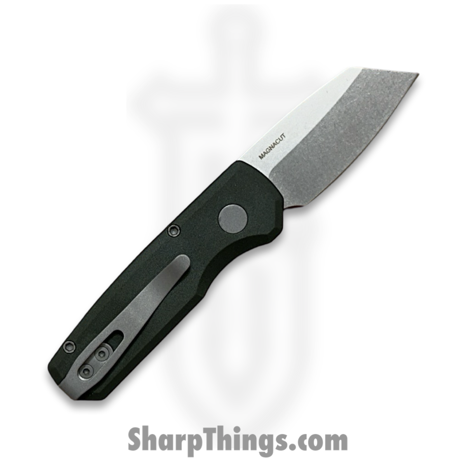 ProTech - R5401-Green - Runt 5 - Automatic Knife - CPM MagnaCut Stonewash Reverse Tanto - 6061-T6 Aluminum - Green - Image 2