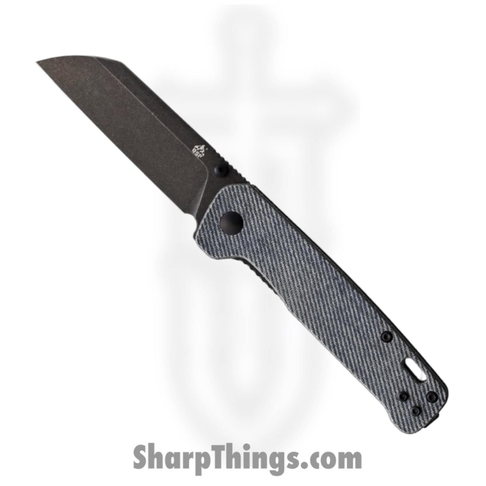 QSP - QS130B2 - Penguin - Folding Knife - D2 Black Wharncliffe - Micarta - Blue
